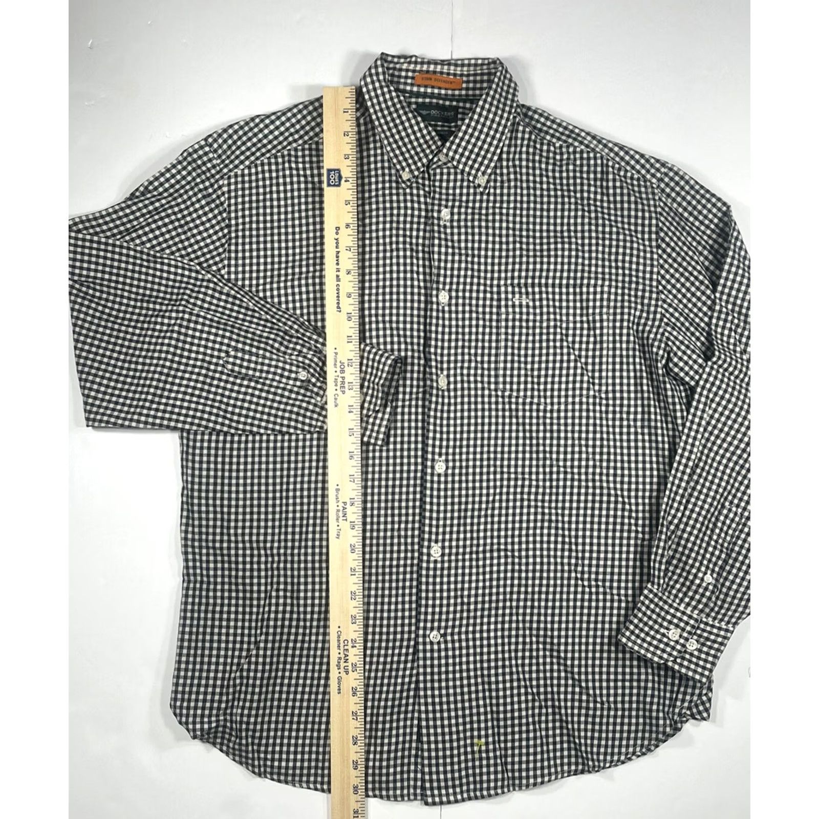 Dockers DOCKERS Shirt Mens L Multi Color Stain Defender Wrinkles Check Long Sleeve Button Down Size US L / EU 52-54 / 3 - 3 Thumbnail