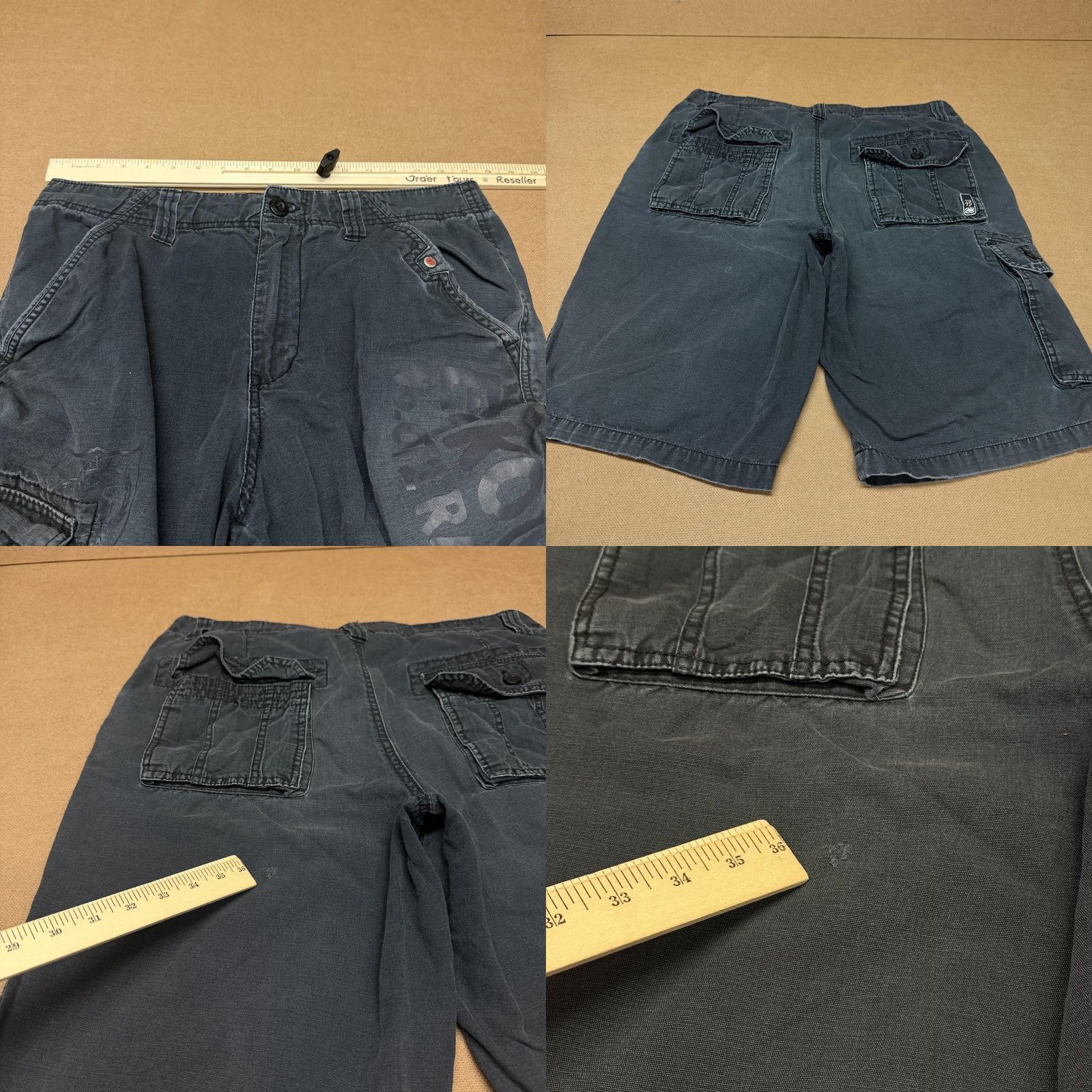 Ecko Unltd. Ecko Unltd Cargo Shorts Mens 32 Gray Hip Hop Streetwear Rhino Graphic Cargo Shorts 32 Mens Gray Size US 32 / EU 48 - 9 Thumbnail