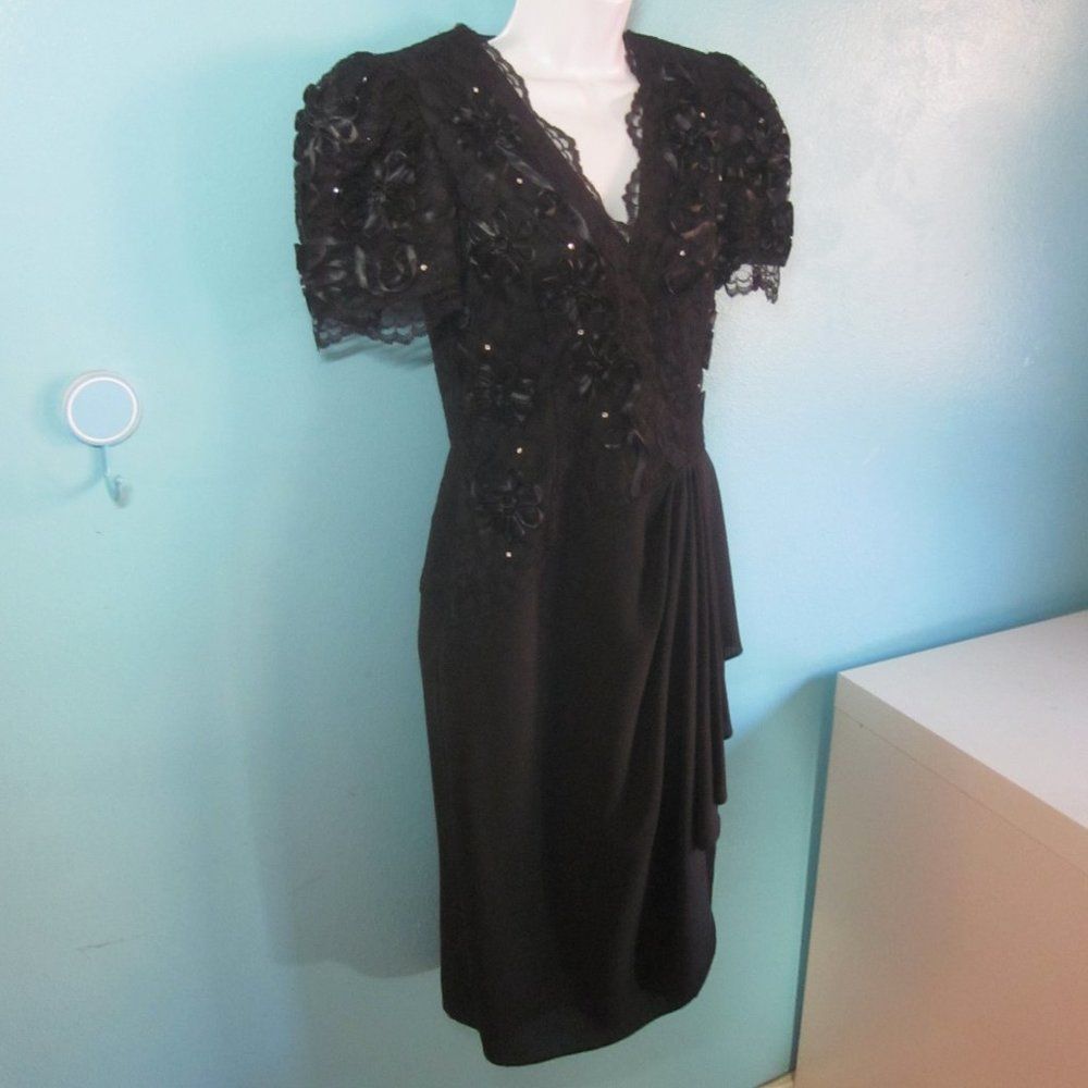Fay Leslie Fay Evening Dress Size 4 Vintage 80's Size XS / US 0-2 / IT 36-38 - 11 Thumbnail