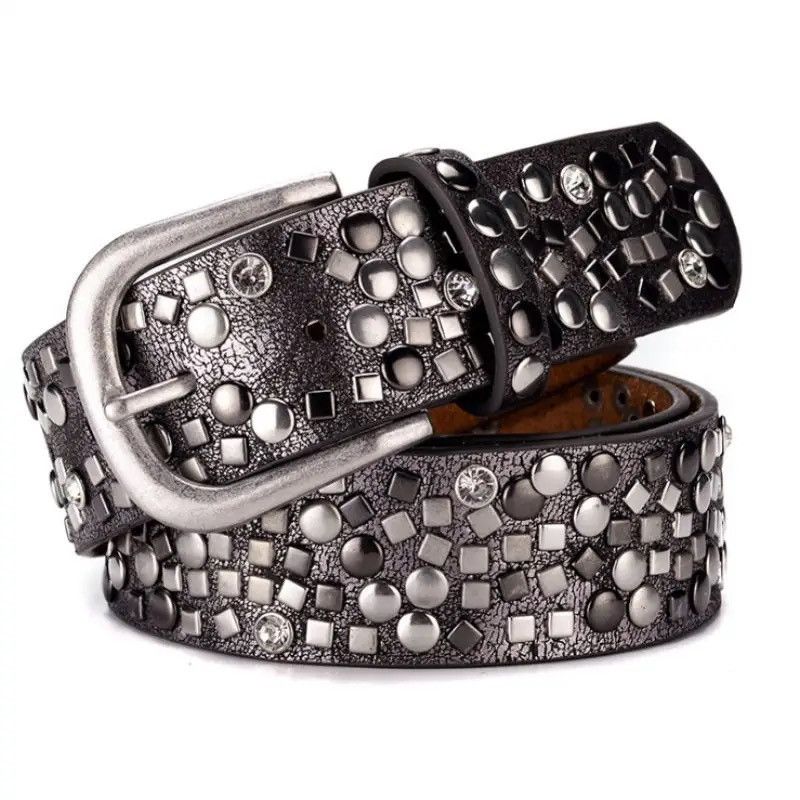 Other Skull Leather Belt Size ONE SIZE - 1 Thumbnail