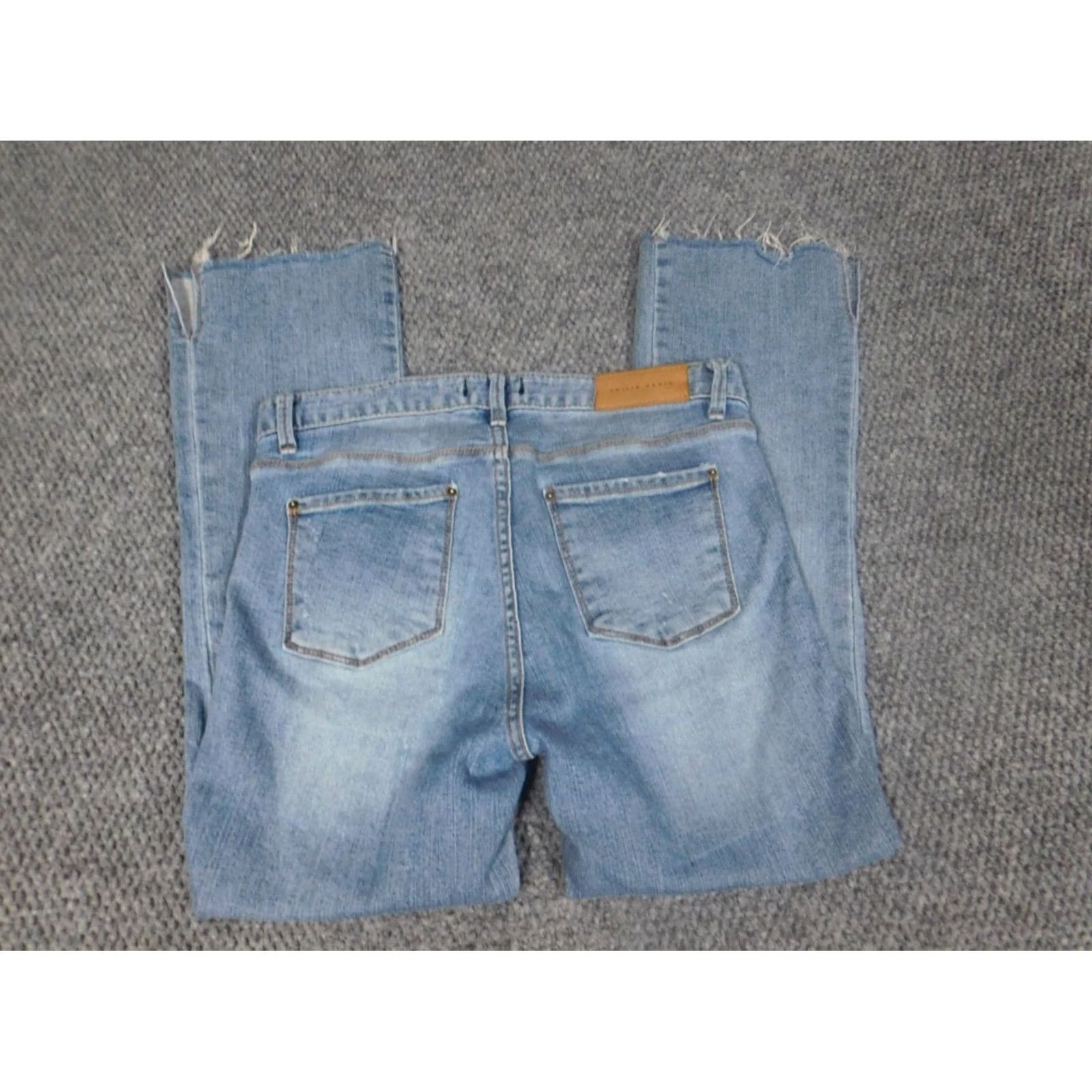 Denime Ad Lib & Denim Jeans Womens Small Blue Straight Regular Stretch 28in Inseam 24in Zip Denim Size 28" / US 6 / IT 42 - 6 Thumbnail