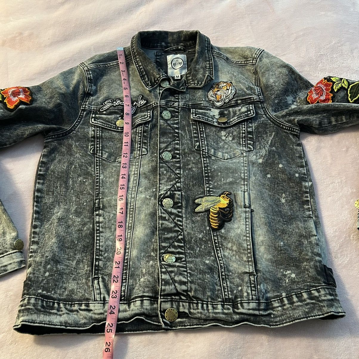 Other RS1NE gray acid washed embroidered denim jacket size M Size US M / EU 48-50 / 2 - 10 Thumbnail