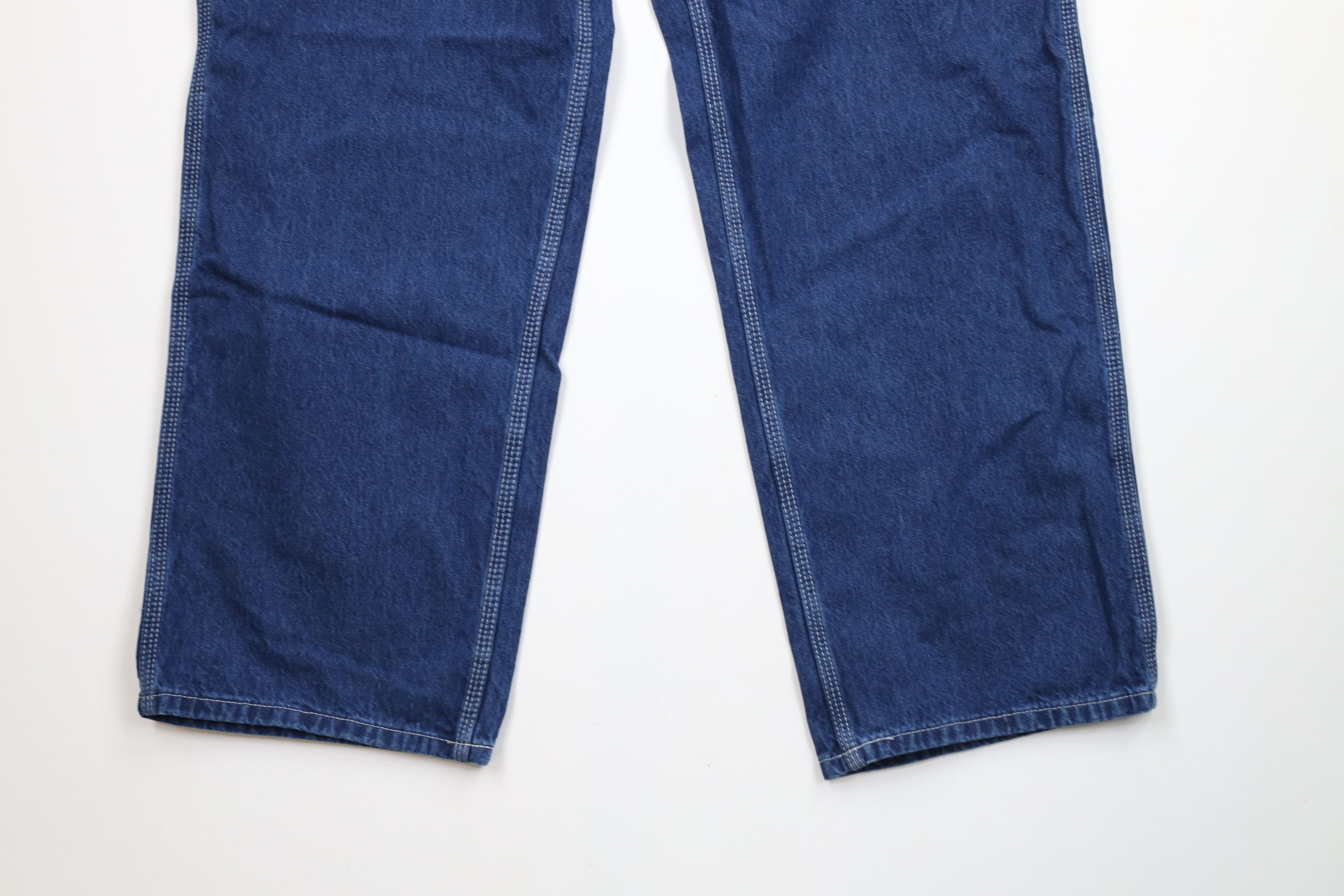 Carhartt × Vintage Vintage Carhartt Spell Wide Leg Dungaree Denim Jeans Blue Size US 38 / EU 54 - 4 Thumbnail