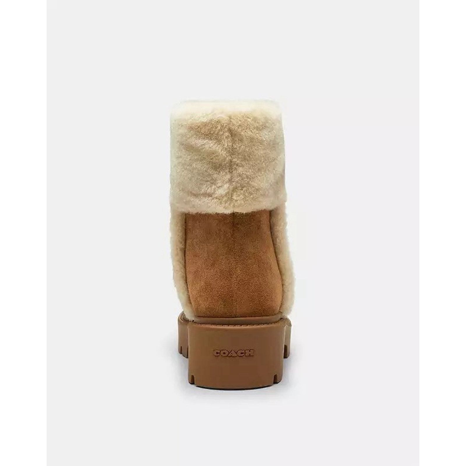 Coach NWT Coach Women's Chunky Sherpa Bootie Suede Tobacco US 8 Size US 8 / IT 38 - 13 Thumbnail