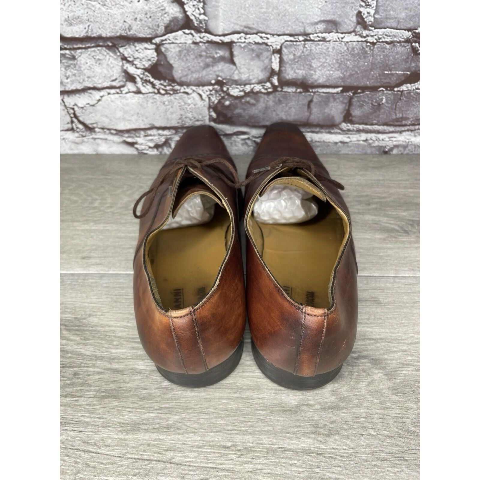 Magnanni Neiman Marcus Brown Leather Cap Toe Oxfords Shoes M