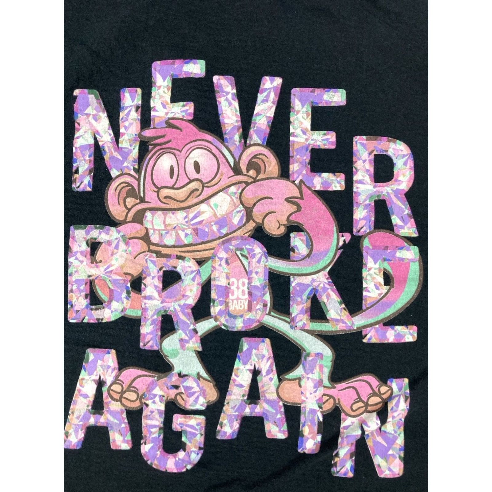 Vintage Never Broke Again T-Shirt Men XL Black Graphic Print YoungBoy Music Hip Hop Merch Shirts Size US L / EU 52-54 / 3 - 2 Thumbnail