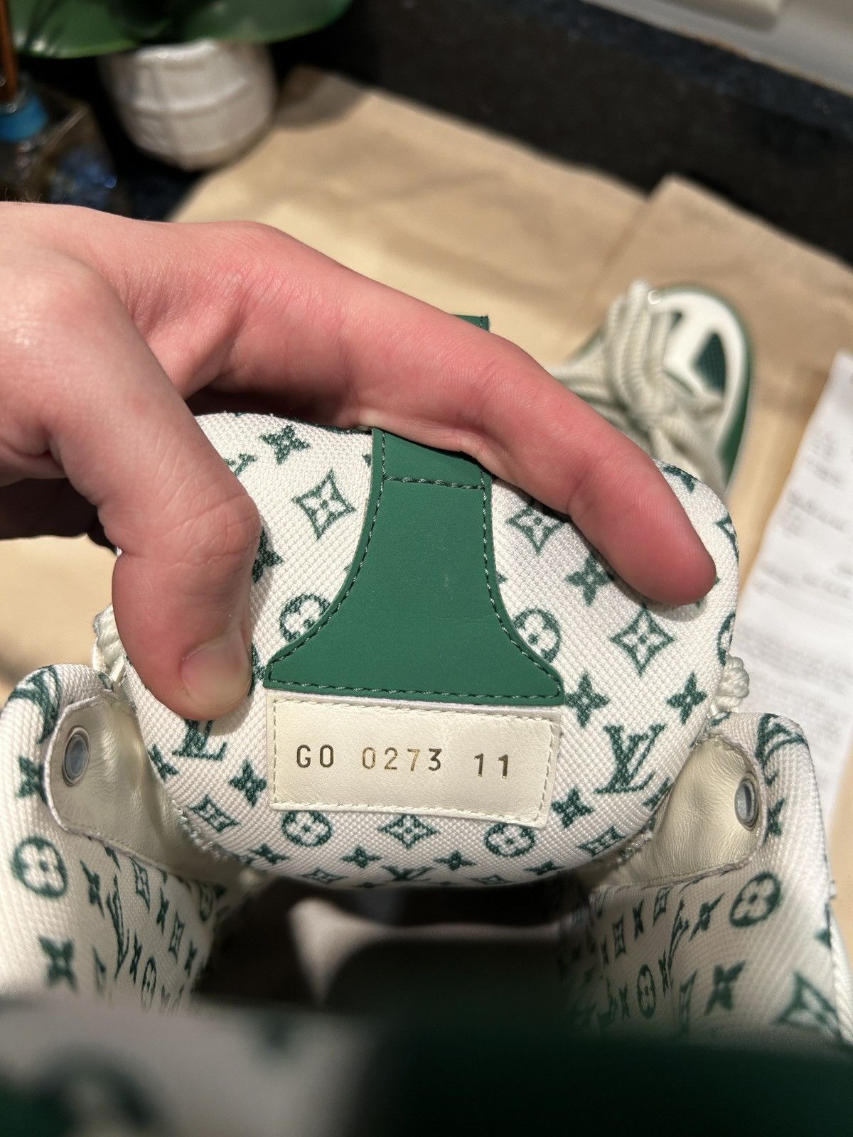 Louis Vuitton Louis Vuitton Skate Trainer ‘Green Size US 11 / EU 44 - 2 Thumbnail