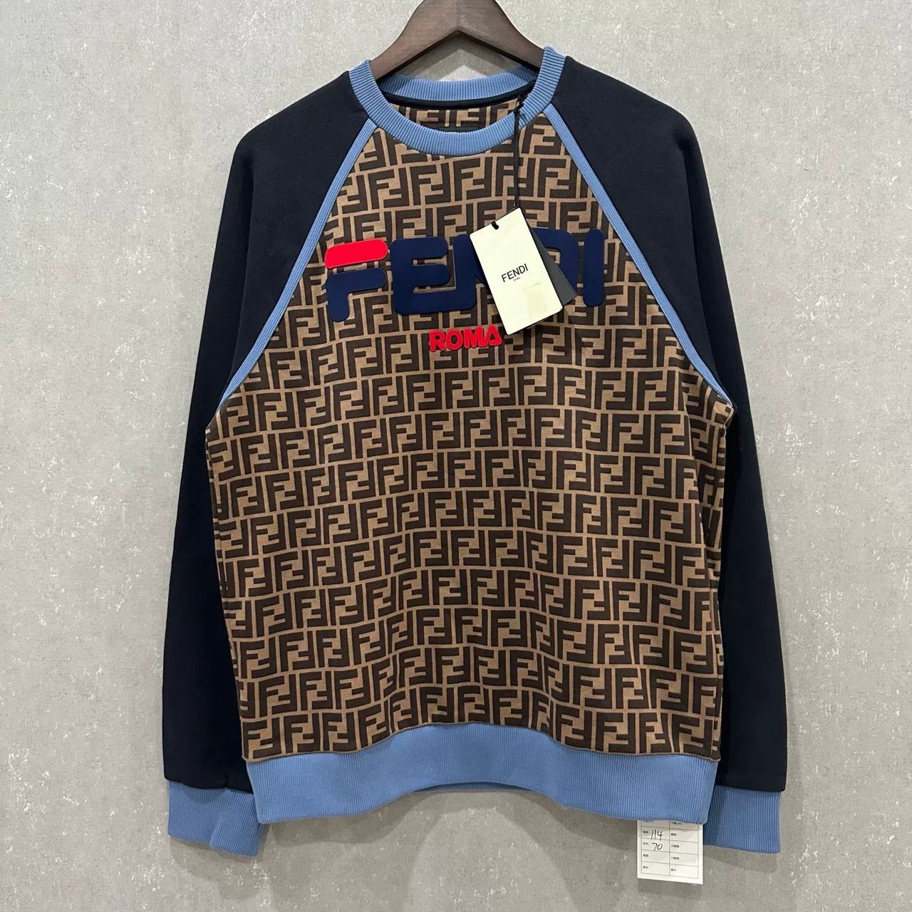 Fendi Fendi FF Logo Print Crewneck Sweatshirt Size US M / EU 48-50 / 2 - 1 Thumbnail