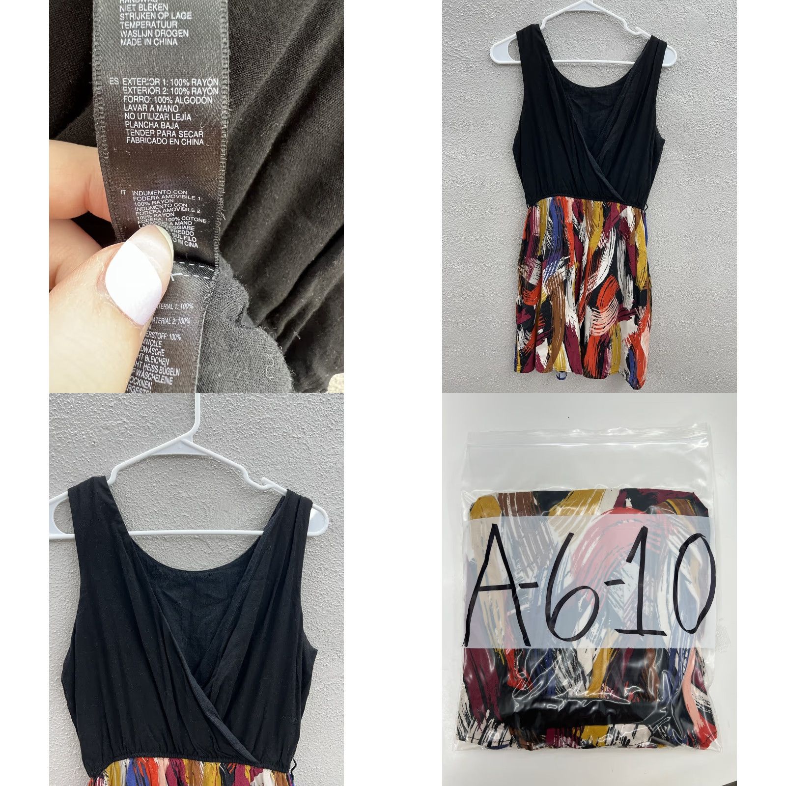Forever 21 Forever 21 Womens Juniors Dress Sleeveless Size M Black Geometric V-Neck Party/Cocktail Dress Short Size M / US 6-8 / IT 42-44 - 8 Thumbnail
