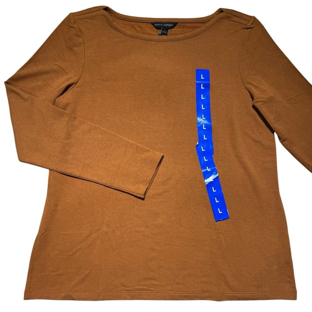 Banana Republic NWT New Banana Republic Long Sleeve Brown Top Size L Size L / US 10 / IT 46 - 5 Thumbnail