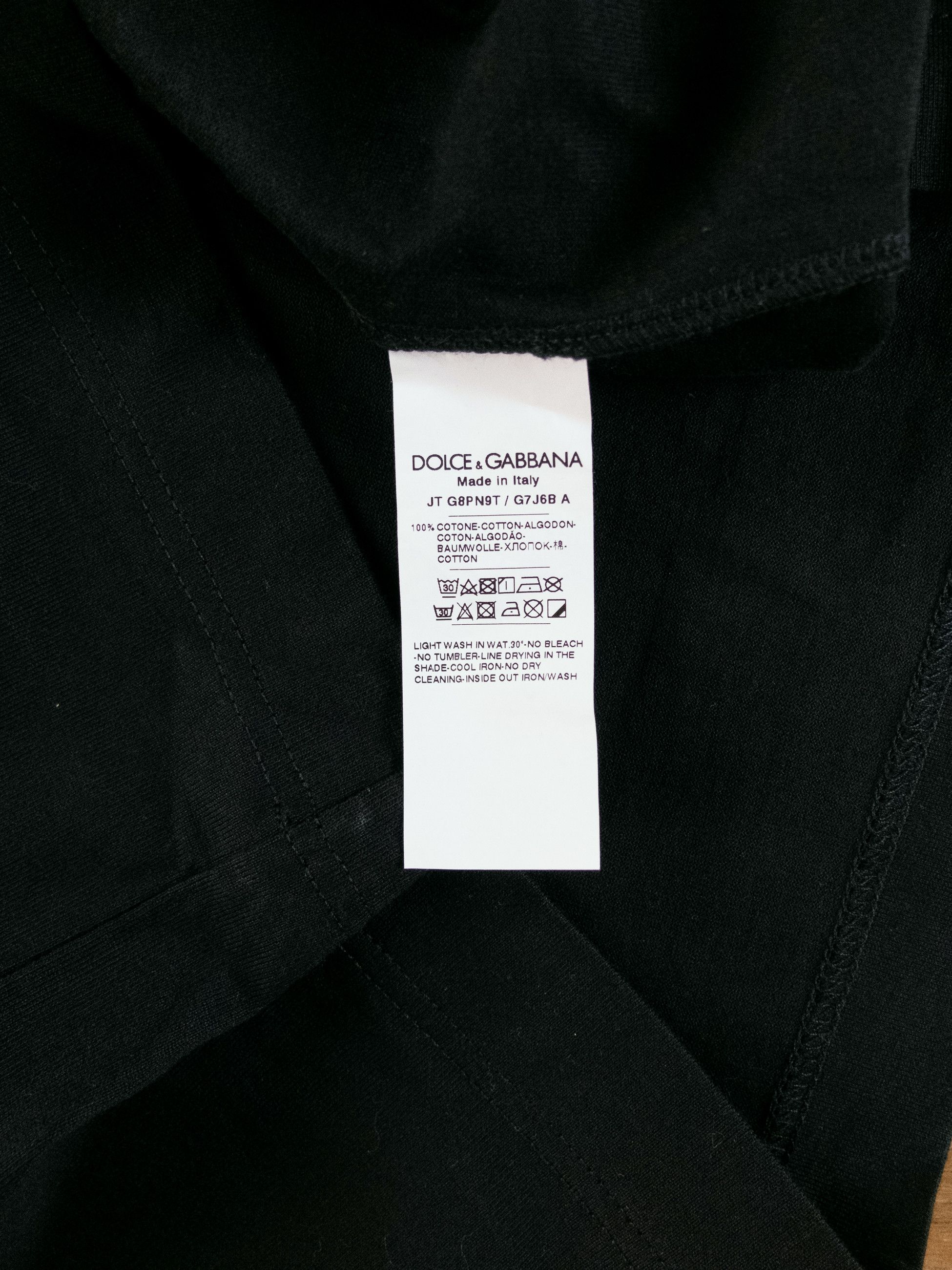 DOLCE & GABBANA black white DG logo t-shirt Medium