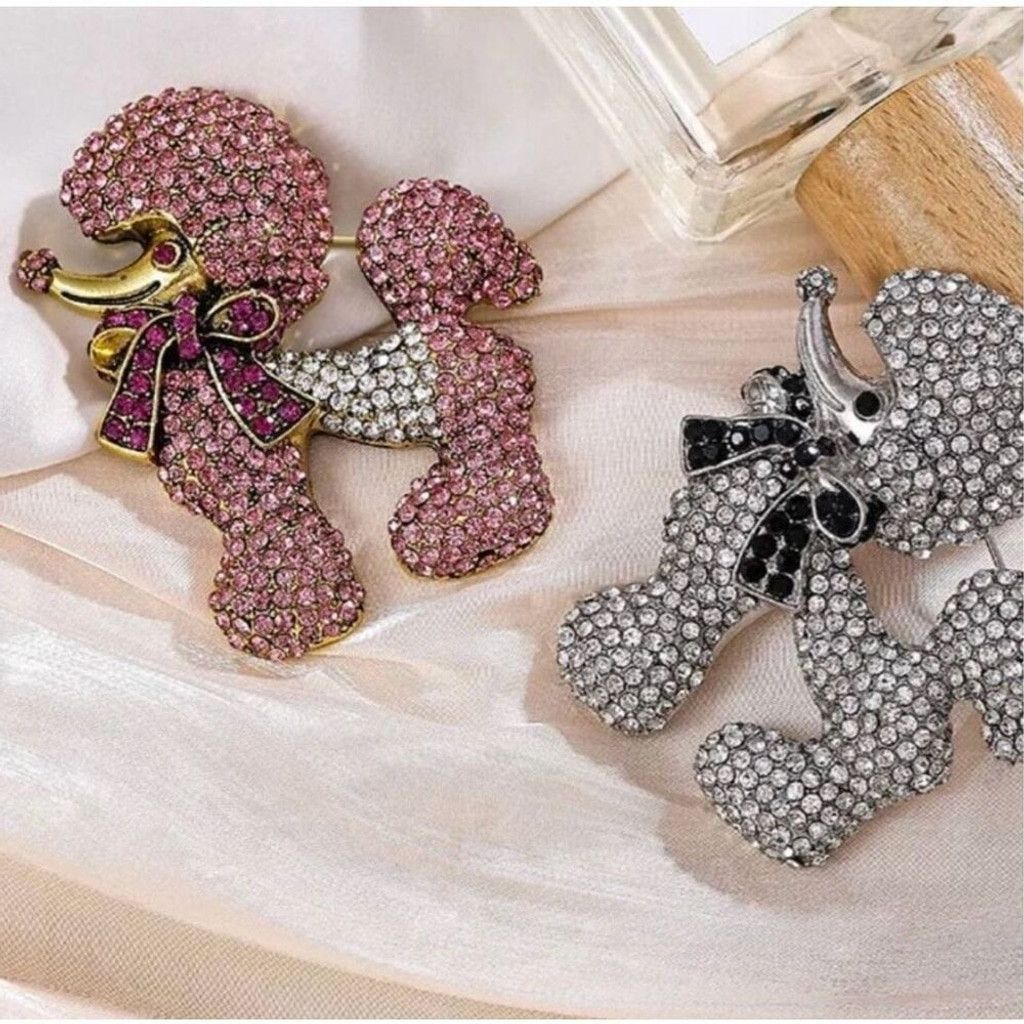 Other Rhinestone Silver Poodle Brooch Size ONE SIZE - 5 Thumbnail