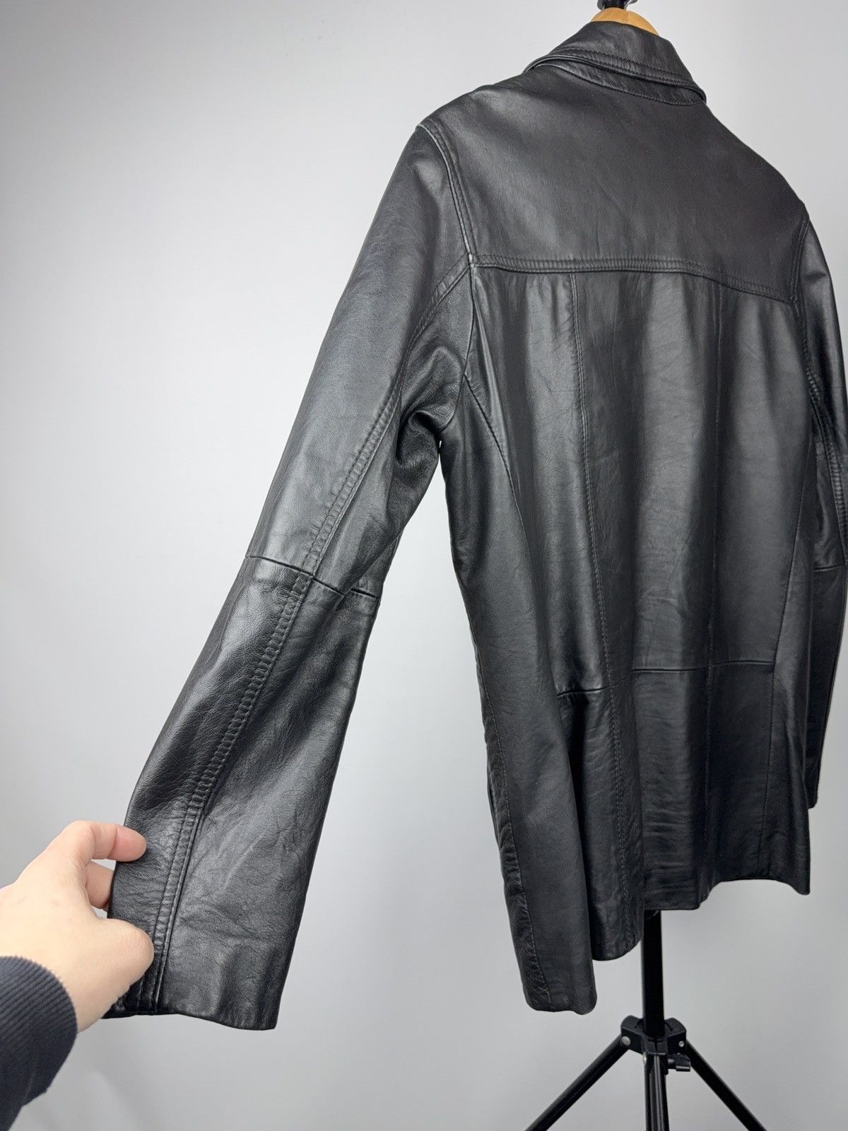 Japanese Brand Avant Garde Biker Gipsy Leather Jacket Button Up Minimalist Size US S / EU 44-46 / 1 - 13 Thumbnail