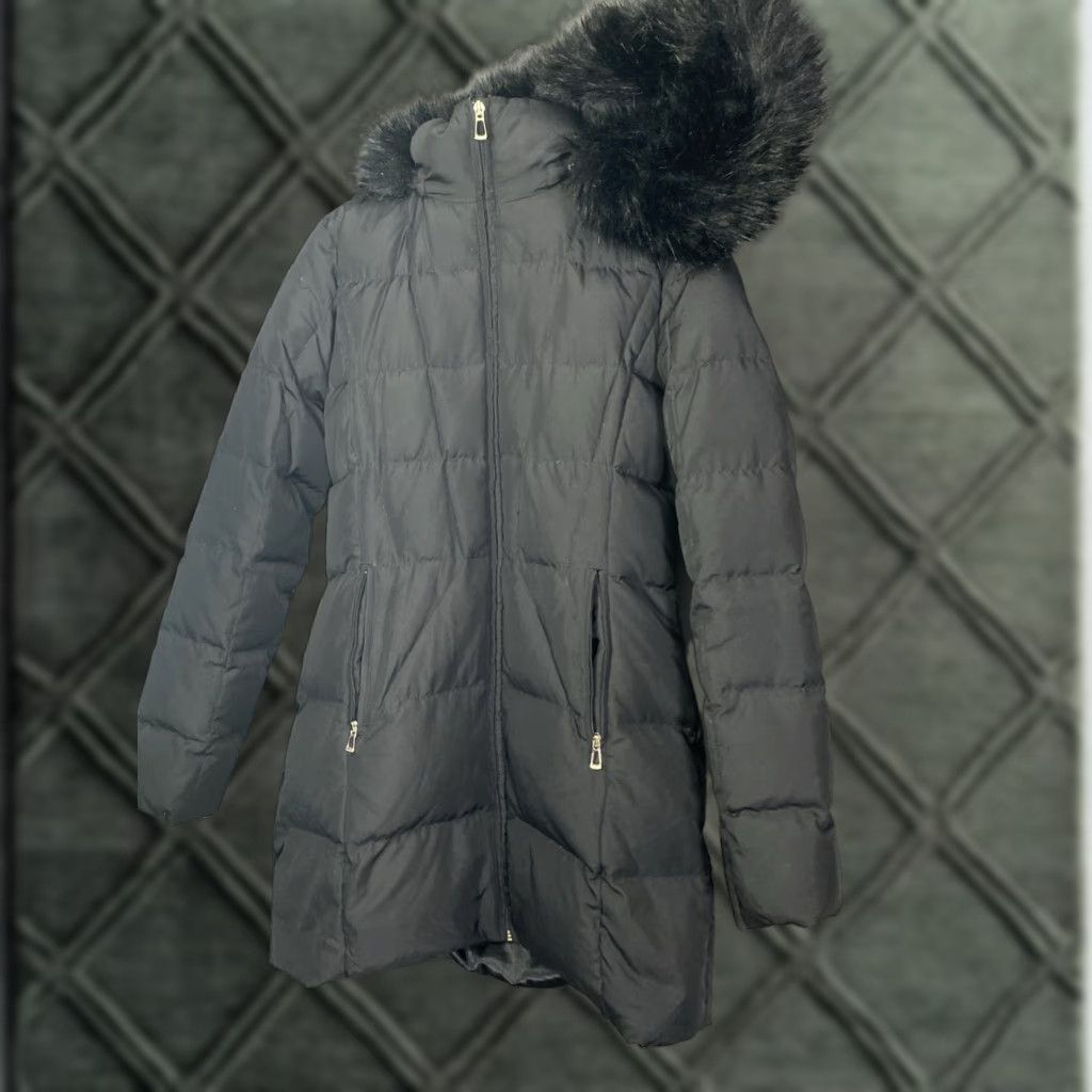 Calvin Klein Womens Goose Duck Down Snow Jacket Puffer Faux Fur Hooded 20x31 S