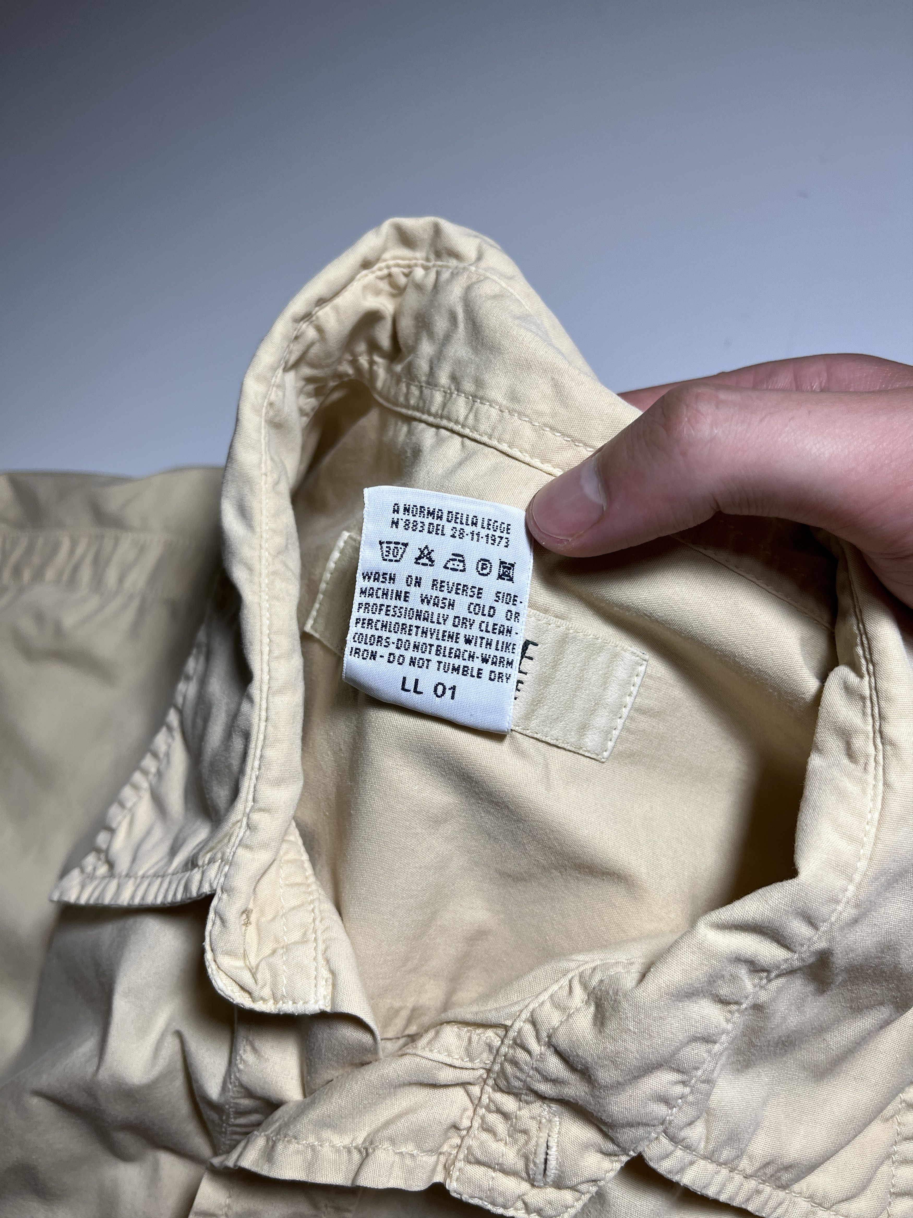 Versace Jeans Couture × Vintage Vintage 90s Versace Jeans Couture Beige Long Sleeve Shirt Size US XL / EU 56 / 4 - 9 Thumbnail