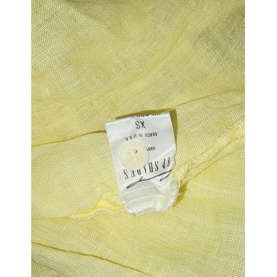 Free People New Free People CP Shades Solid Ruffle Linen Shirt $252 XS Size XS / US 0-2 / IT 36-38 - 5 Thumbnail