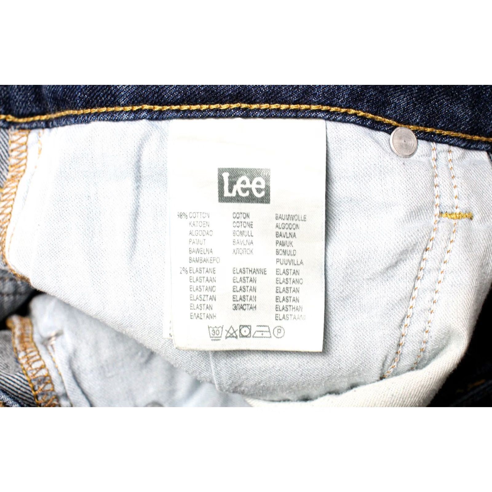 Lee Lee Malone Jeans Men's W31/L32 Slim Fit Blue Faded Whiskers Stretch Zip Fly Size US 31 - 7 Thumbnail