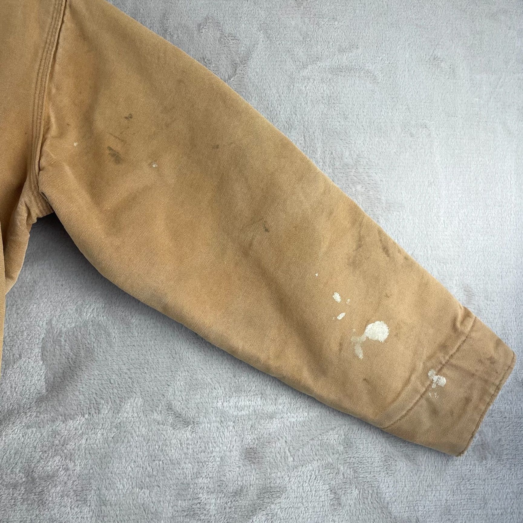 Carhartt VINTAGE Carhartt Detroit Jacket 46 Tan Beige Cotton Canvas Bomber Jacket Mens 90s Outdoor USA Bedouin? Size US S / EU 44-46 / 1 - 6 Thumbnail