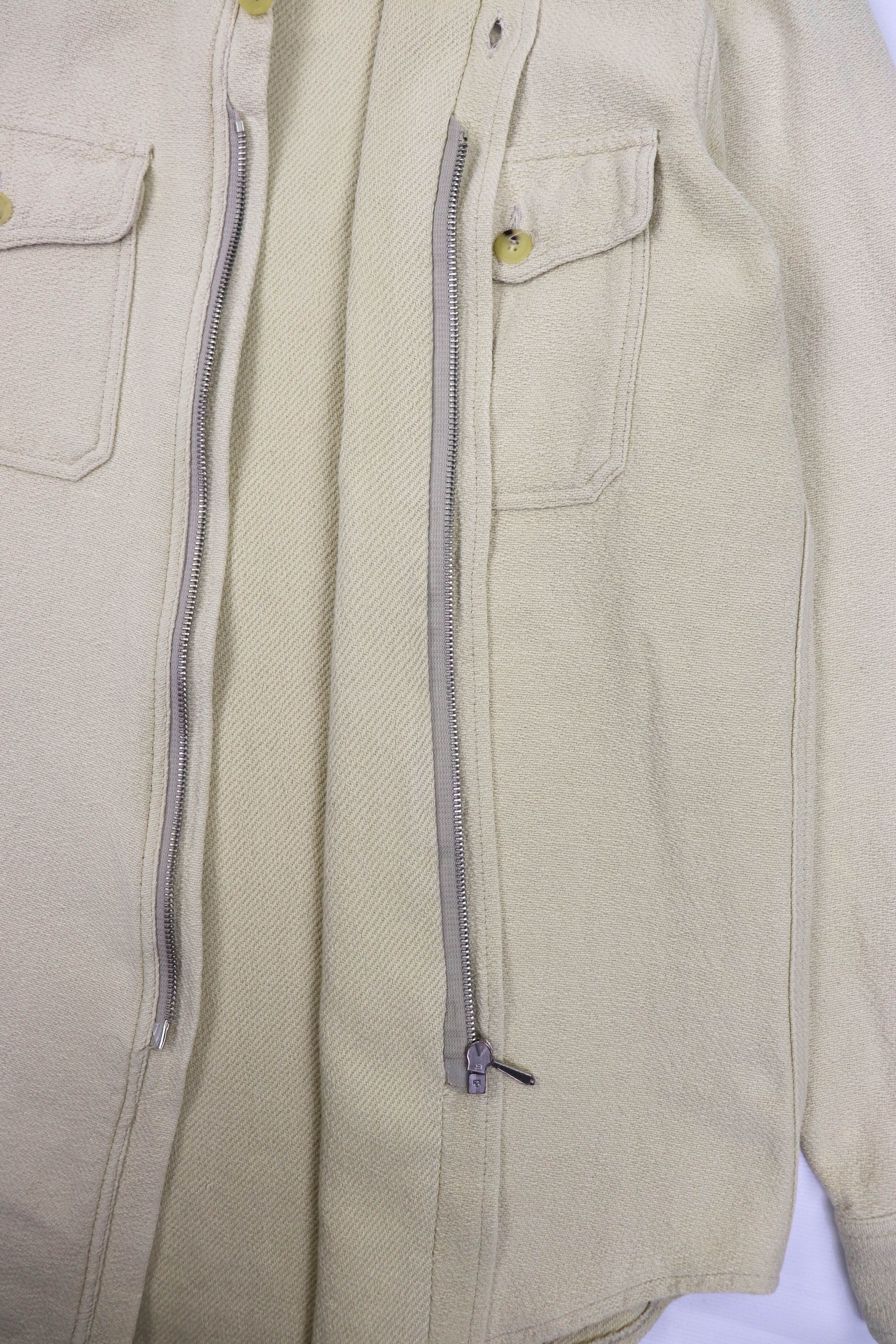 Bally BALLY Vintage Made in Italy Light Beige Zip Overshirt Size US M / EU 48-50 / 2 - 12 Thumbnail