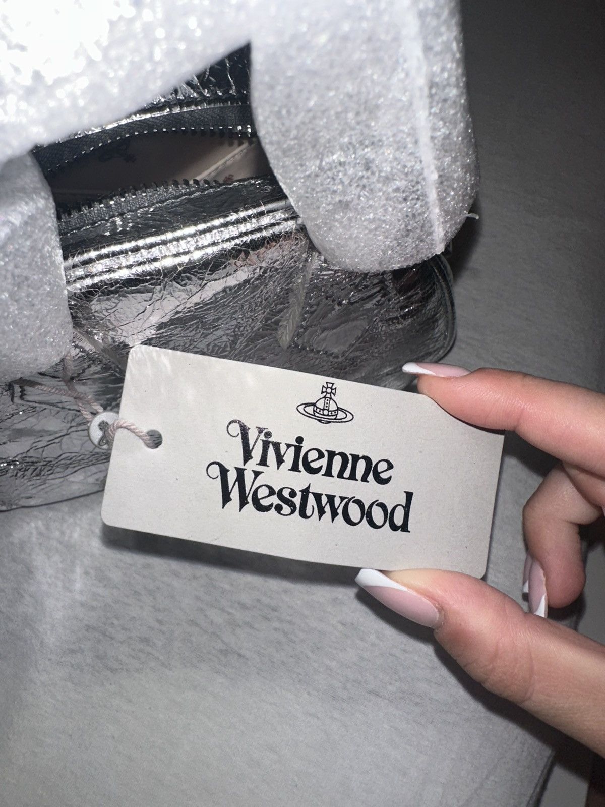 Vivienne Westwood MINI YASMINE - HANDBAG - SILVER Size ONE SIZE - 8 Thumbnail