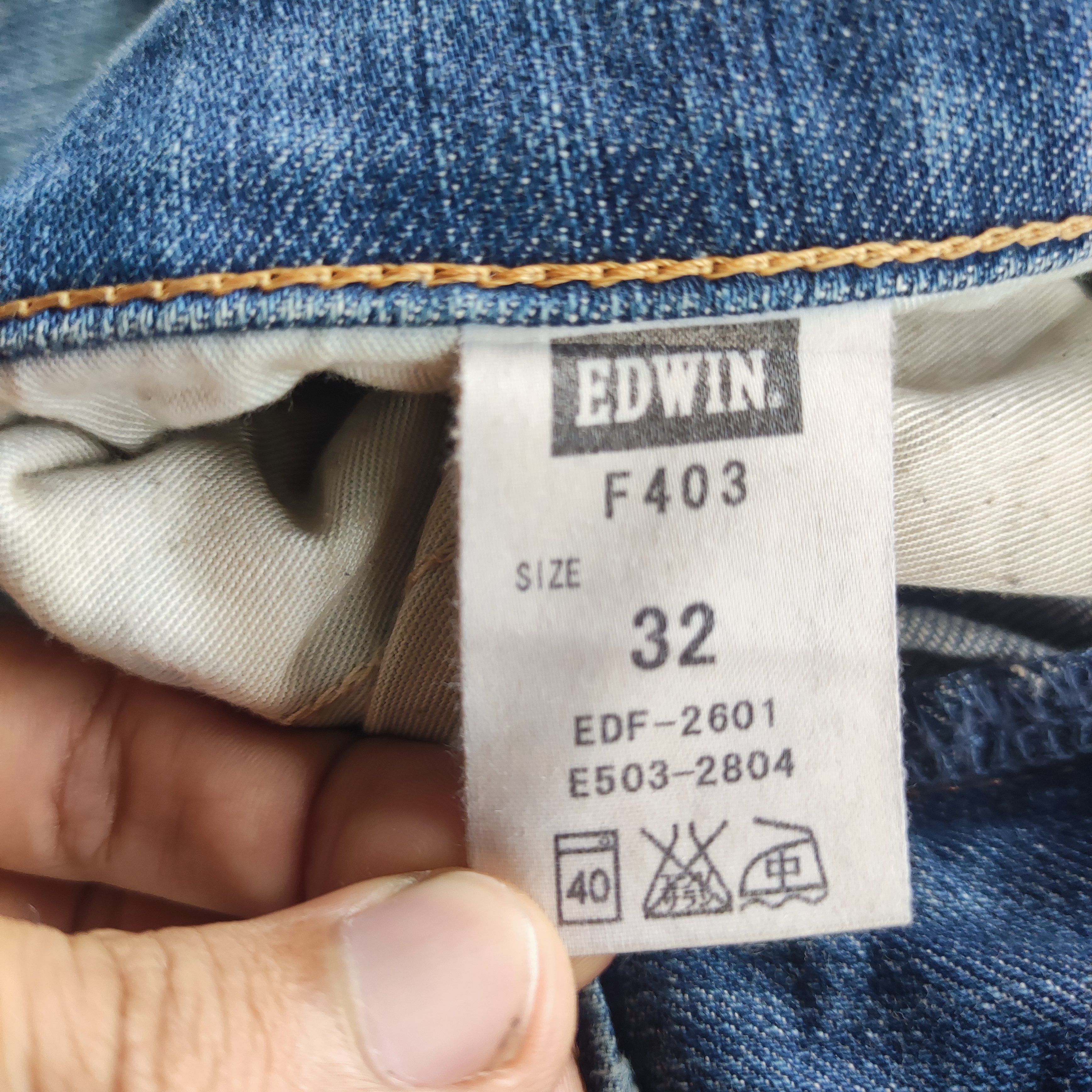 Edwin Vintage Edwin Brand Straight Cut Jeans Faded Ripped Pants Size US 34 / EU 50 - 8 Thumbnail