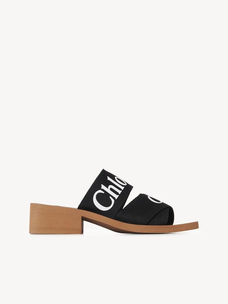 Chloe o1loc1c1024 Woody Heel Sandals in Black Size US 5 / IT 35 - 1 Thumbnail