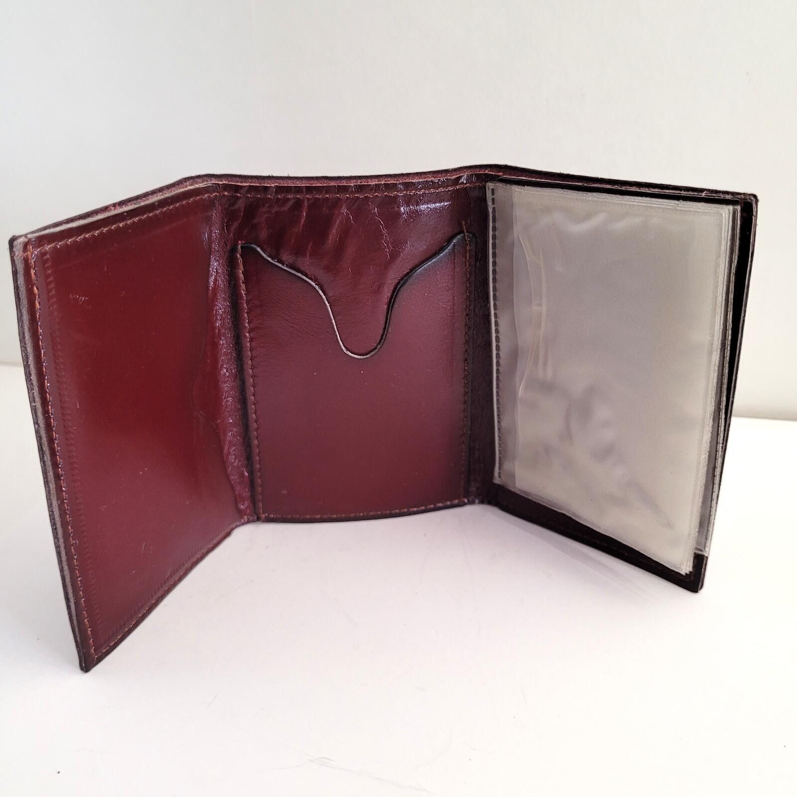Other Genuine Leather Tri-Fold Wallet Classic Brown Handmade - New Size ONE SIZE - 2 Thumbnail