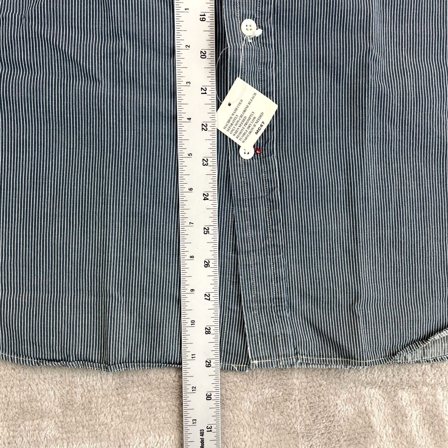 Ralph Lauren Ralph Lauren Black Label Workshirt Man Large Blue Striped Long Sleeve Button-Up Shirt Size US L / EU 52-54 / 3 - 6 Thumbnail
