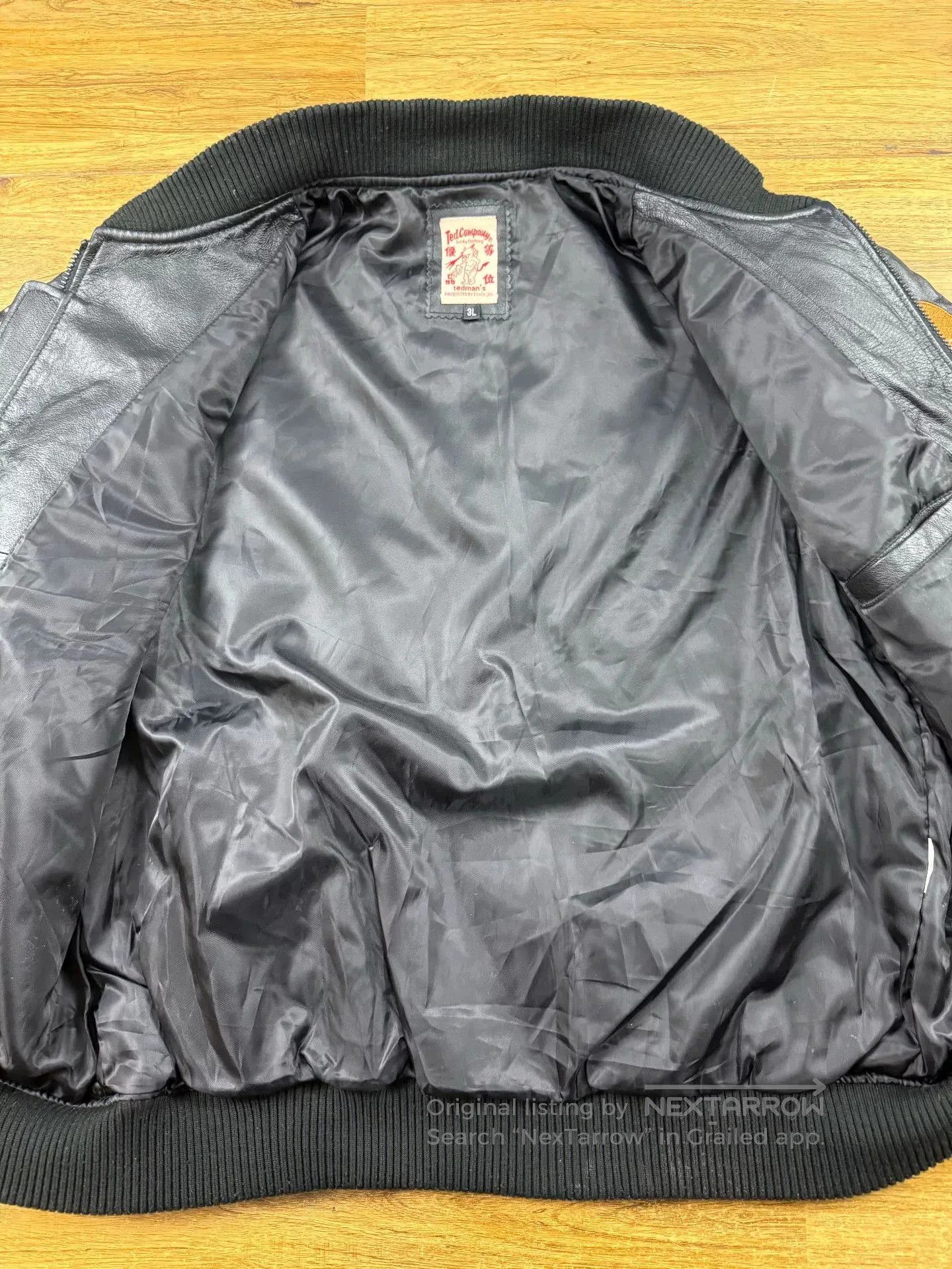 Tedman Tedmans Men's Baseball Leather Jacket. Size US L / EU 52-54 / 3 - 3 Thumbnail