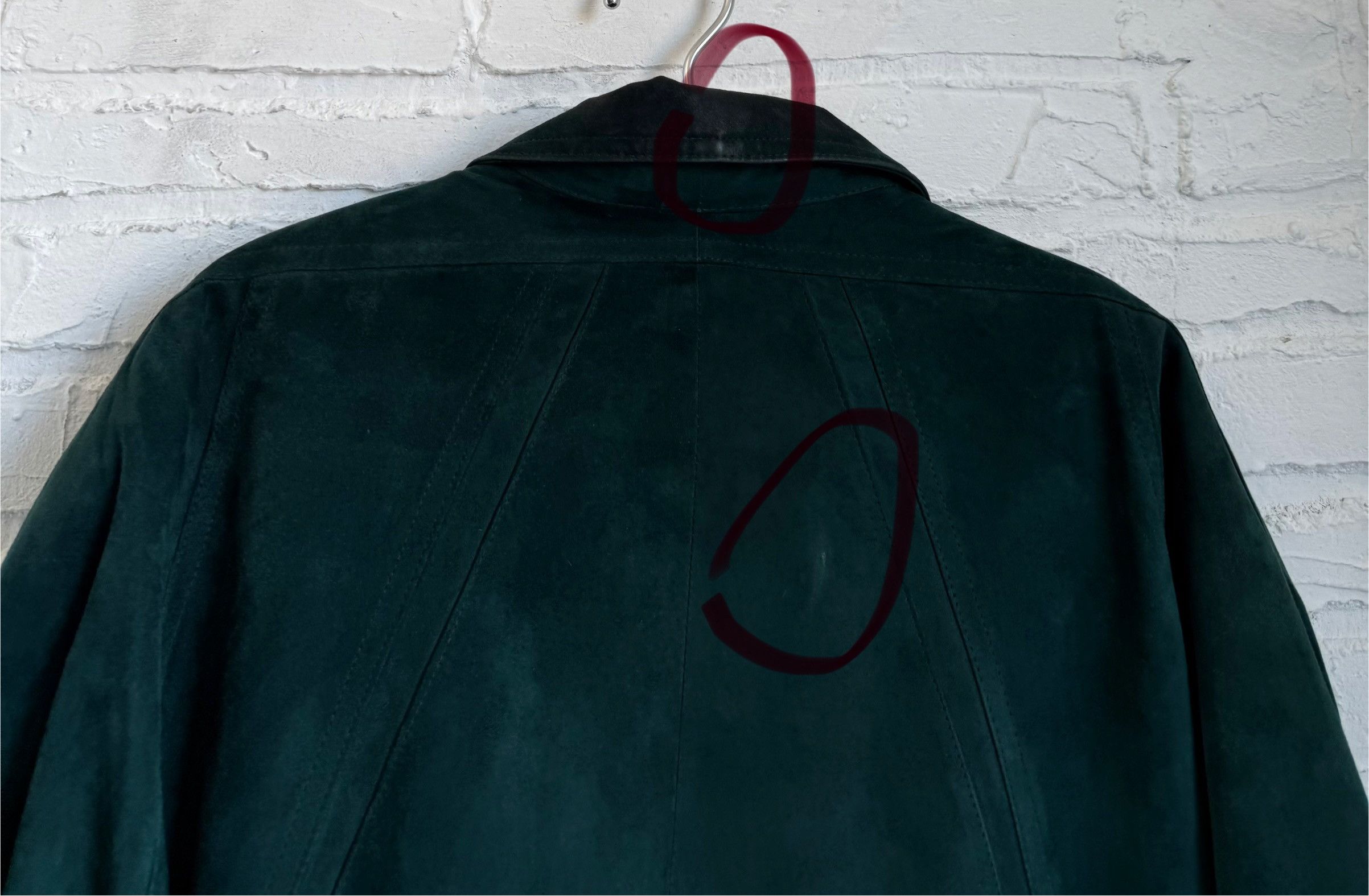 Burberry Vintage Burberrys Suede Leather bomber jacket Dark Green Size US L / EU 52-54 / 3 - 18 Thumbnail
