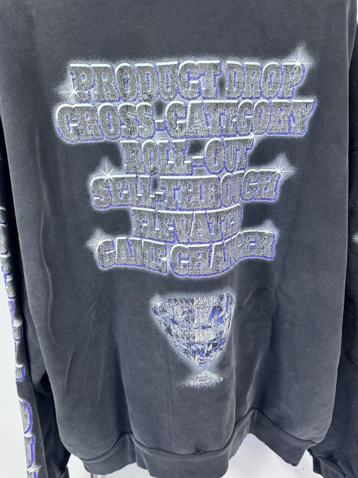 Balenciaga SEE NOW BUY NOW PRINT DISTRESSED HOODIE Size US XL / EU 56 / 4 - 3 Thumbnail