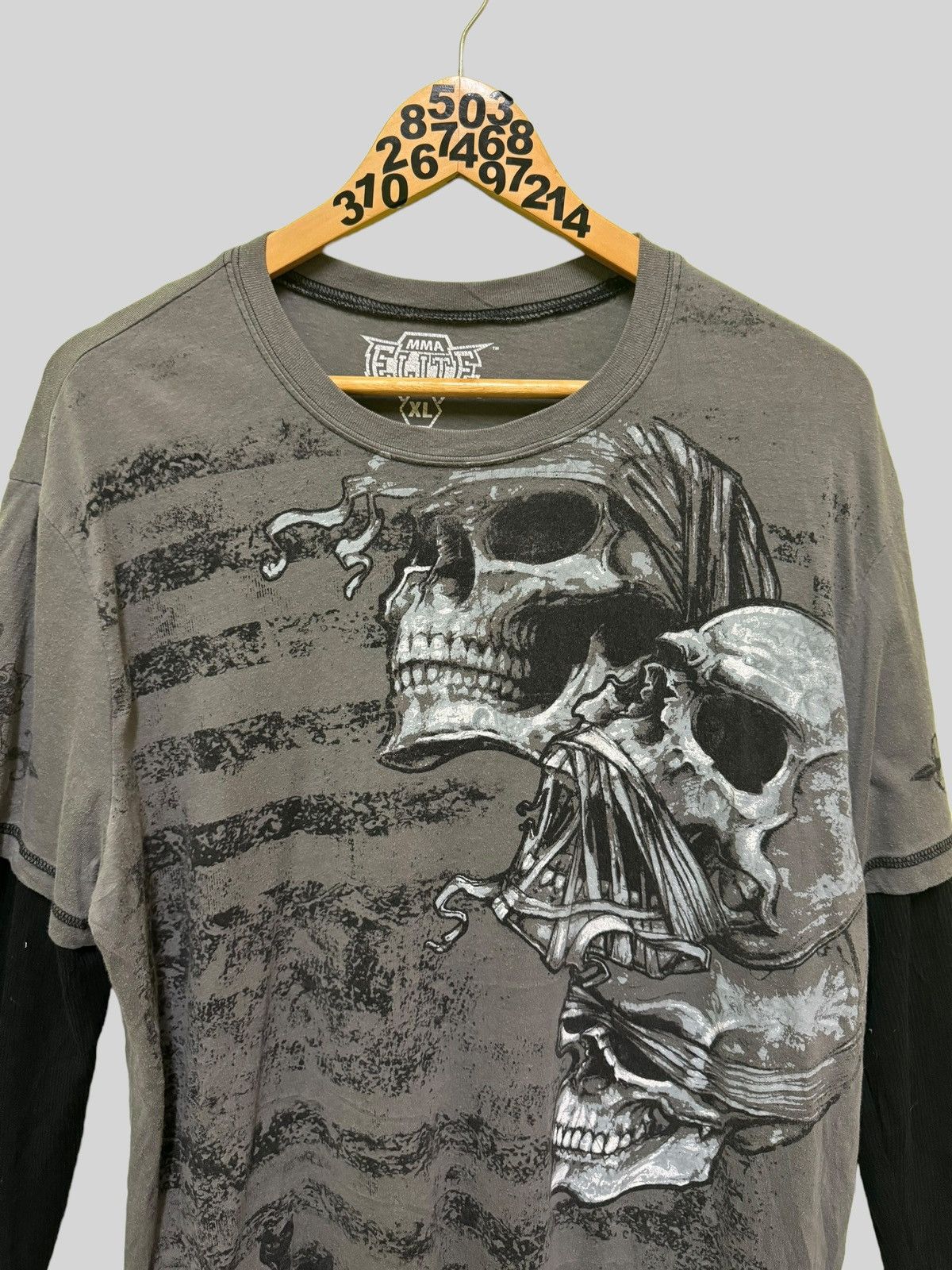 Affliction Mma Elite Wings Cross Skeleton Affliction Style LongSleeve Size US L / EU 52-54 / 3 - 5 Thumbnail