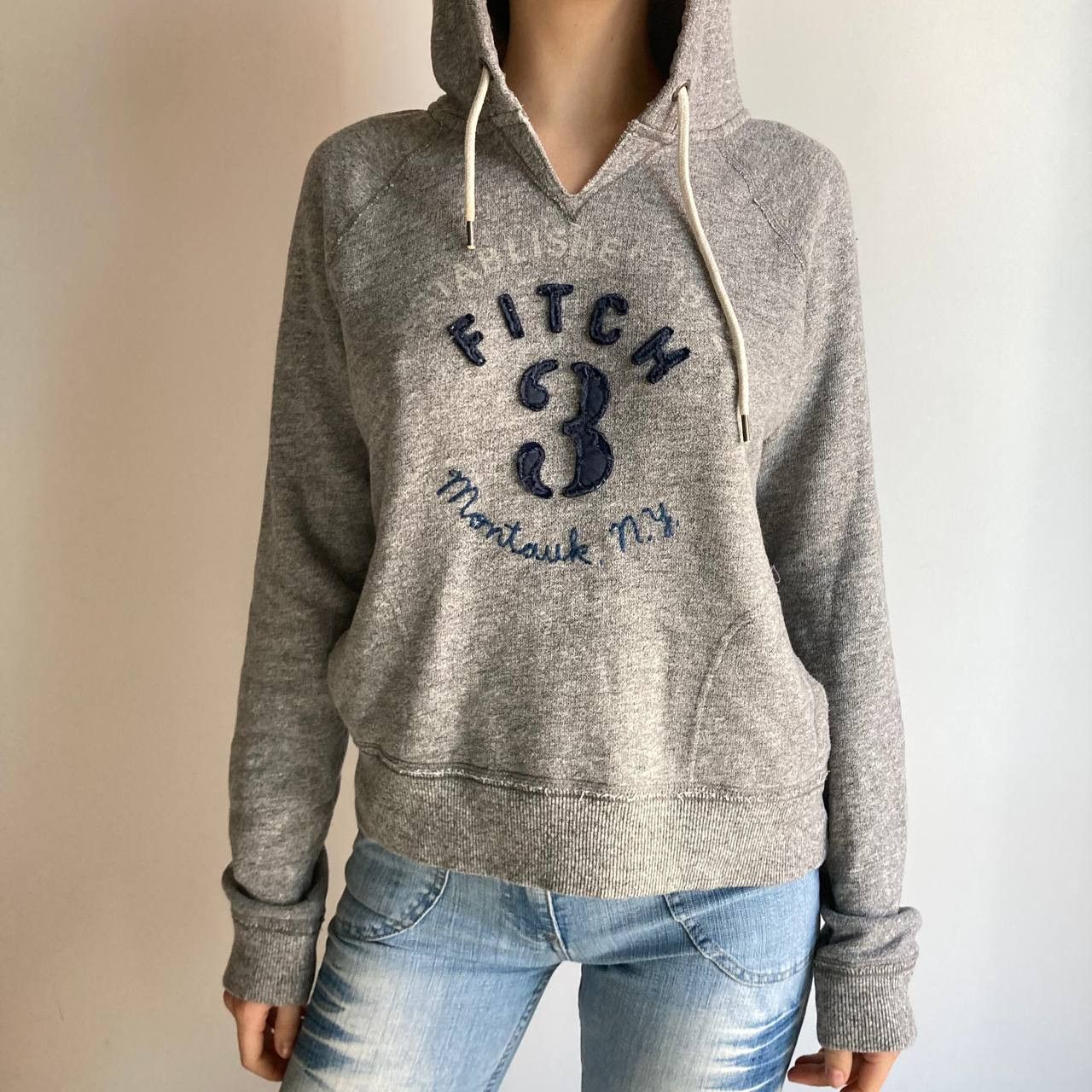 Abercrombie & Fitch Abercrombie & Fitch New York V Neck Hoodie Size L / US 10 / IT 46 - 2 Thumbnail