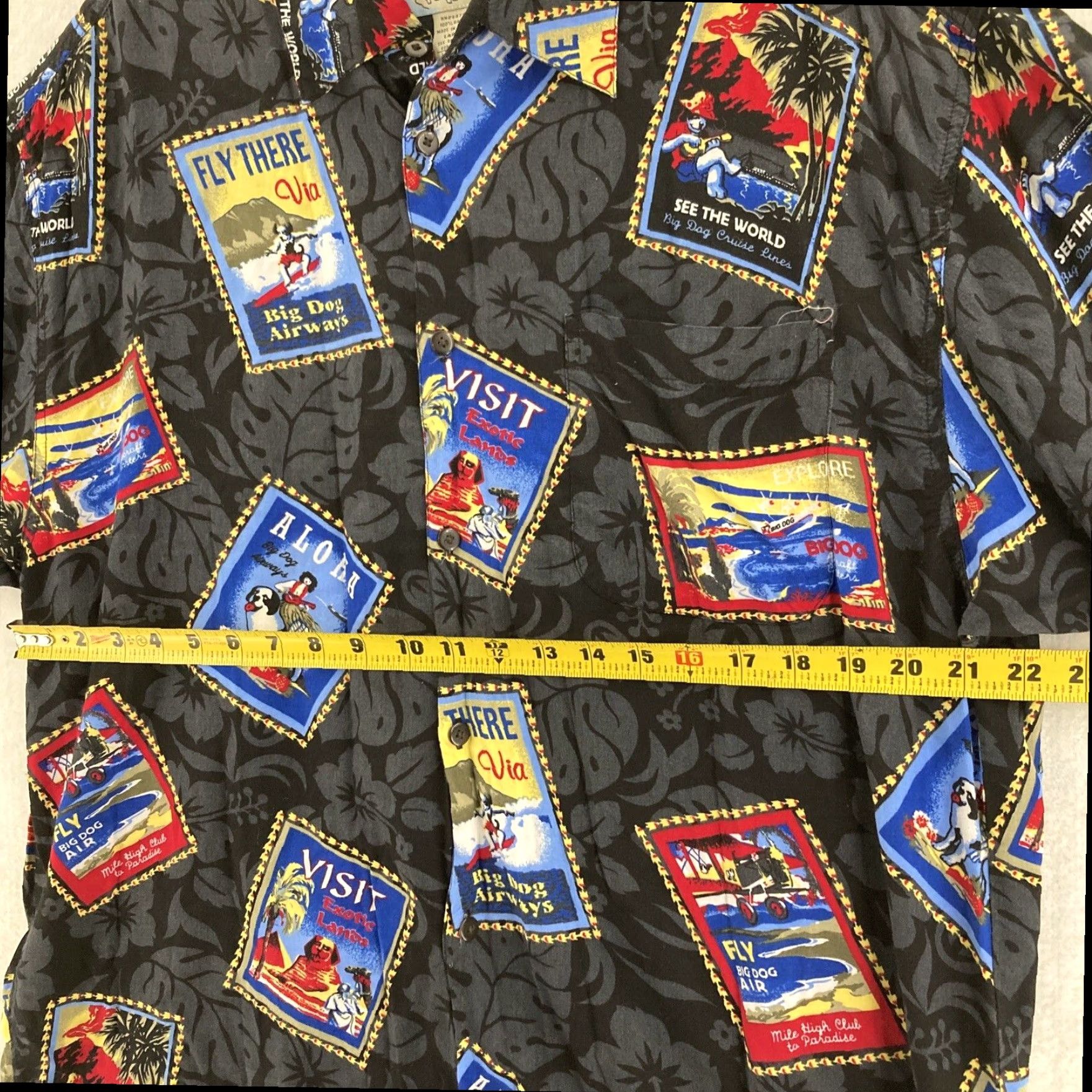 Stampd Big Dogs Mens Hawaiian Shirt Large L Stamp Patterns Size US L / EU 52-54 / 3 - 3 Thumbnail