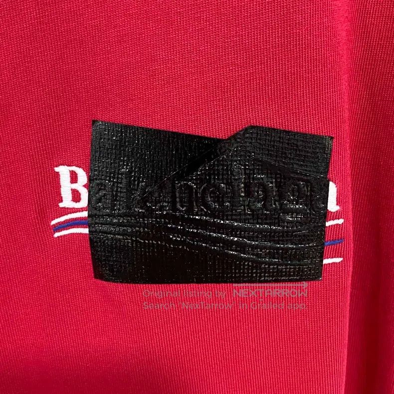 Balenciaga Balenciaga Red rubber print cola short-sleeve Size US L / EU 52-54 / 3 - 5 Thumbnail