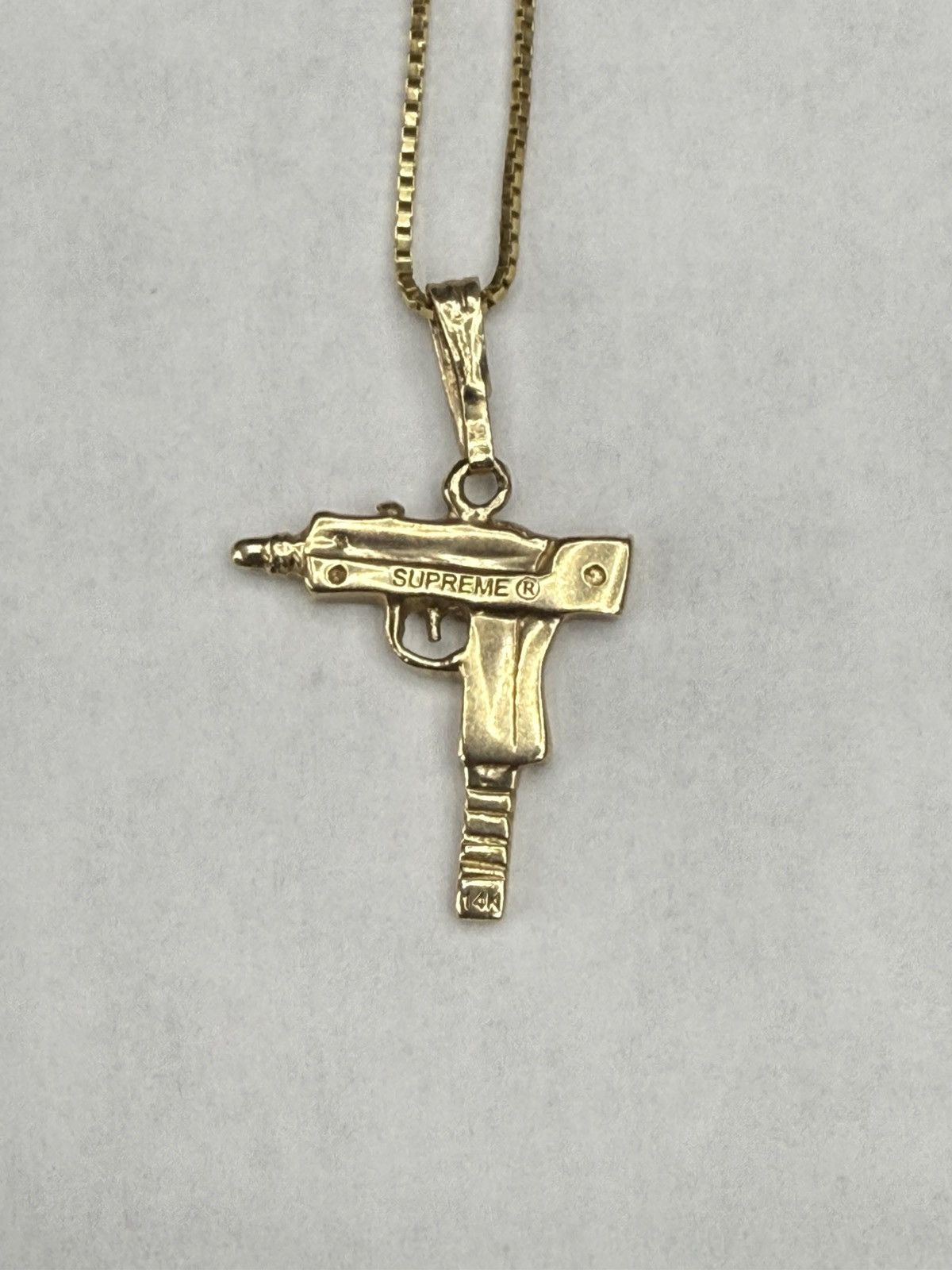 14k Gold Supreme Uzi Chain 2015 RARE 🔥, image size:1200x1600