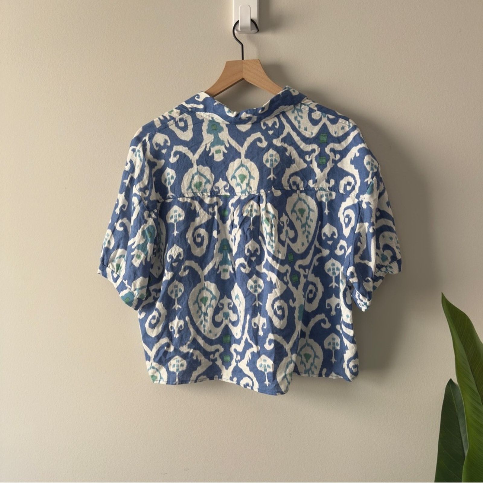 Other Christian Siriano Blue and White Button Down Shirt Abstract Size L / US 10 / IT 46 - 4 Thumbnail
