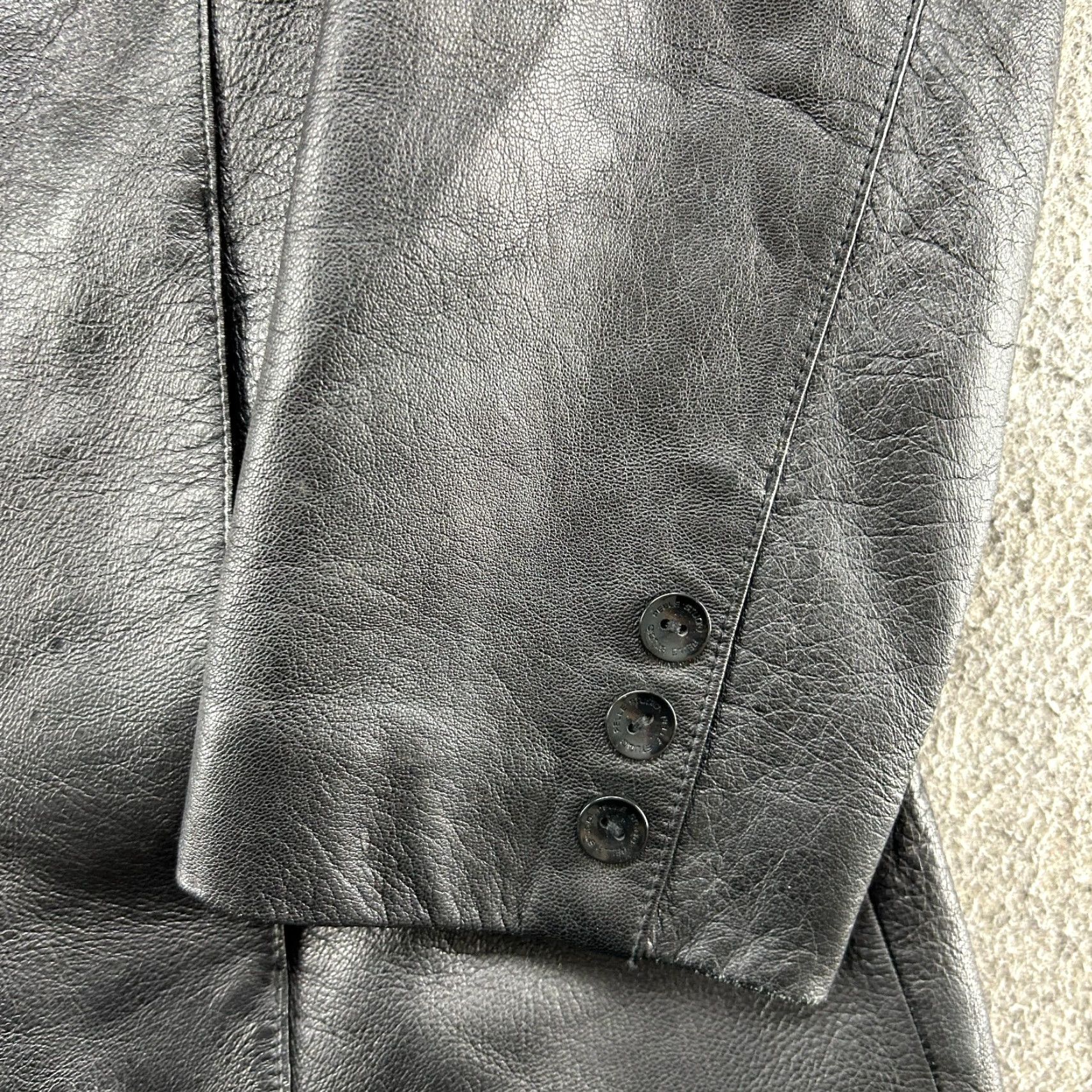 Vintage VINTAGE Wilsons Leather Coat Womens XL Black Pelle Studio Genuine Real Jacket Overcoat Mid-Length Paisley 90s Pockets Lined Outdoor Womens Size XL / US 12-14 / IT 48-50 - 5 Thumbnail