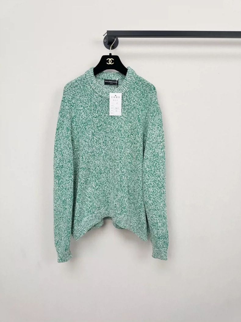 Balenciaga Balenciaga Green Knit Sweater M - dmc Size US M / EU 48-50 / 2 - 1 Thumbnail