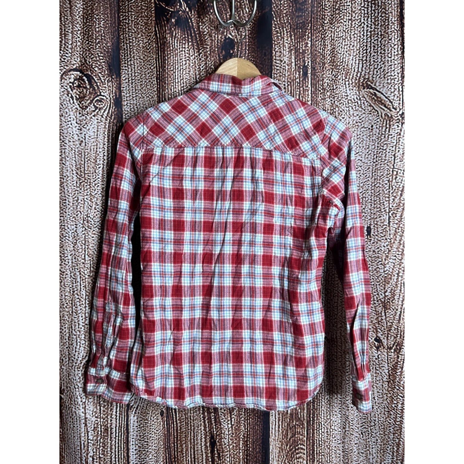 Eddie Bauer Eddie Bauer Shirt Women's Long Sleeve Plaid Red Button-Up Casual Winter Fall Small Size S / US 4 / IT 40 - 3 Thumbnail