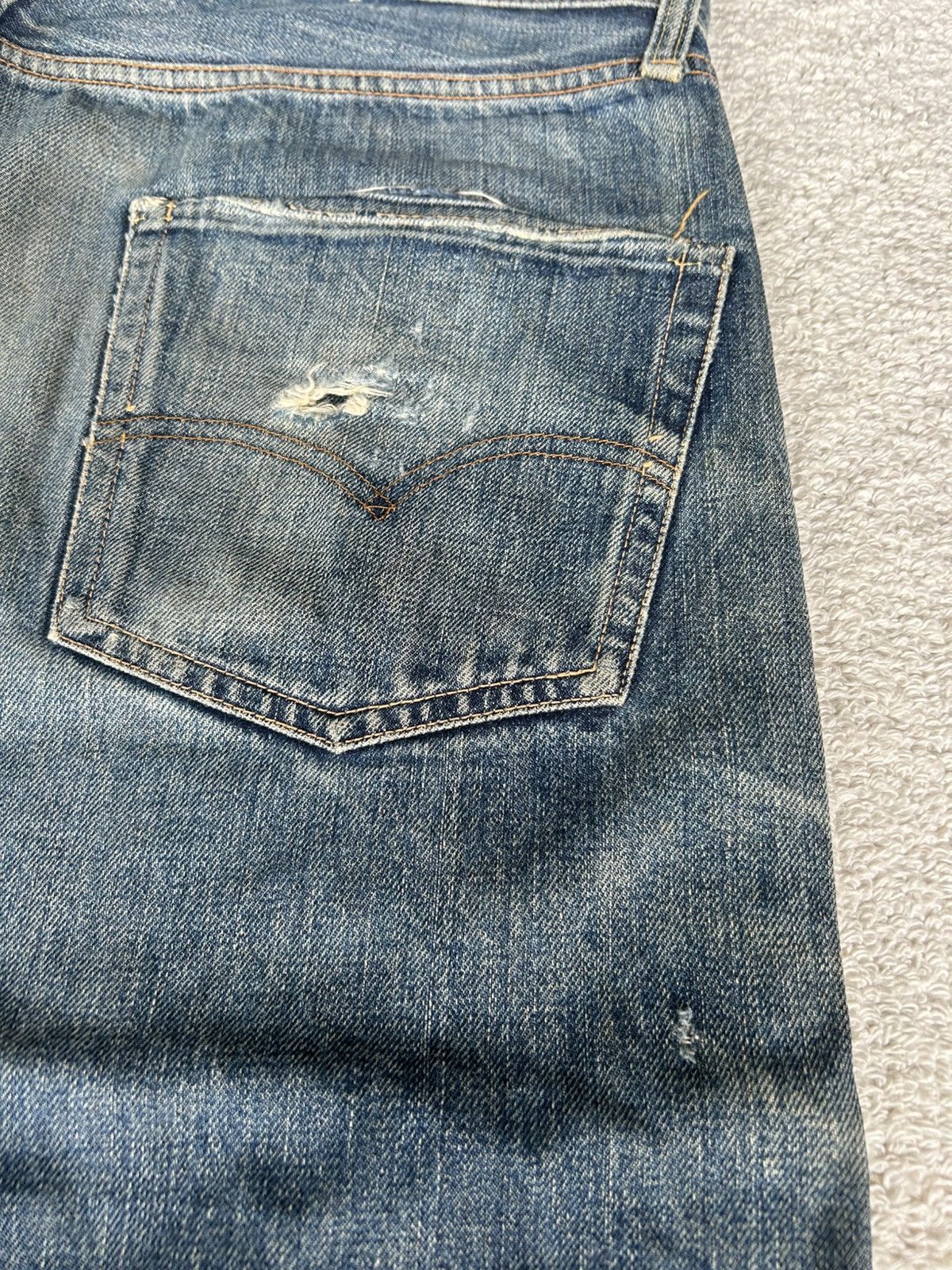 Levi's × Vintage Vtg 50-60s Levis Big E Single Button6 Selvedge Distressed Size US 36 / EU 52 - 18 Thumbnail