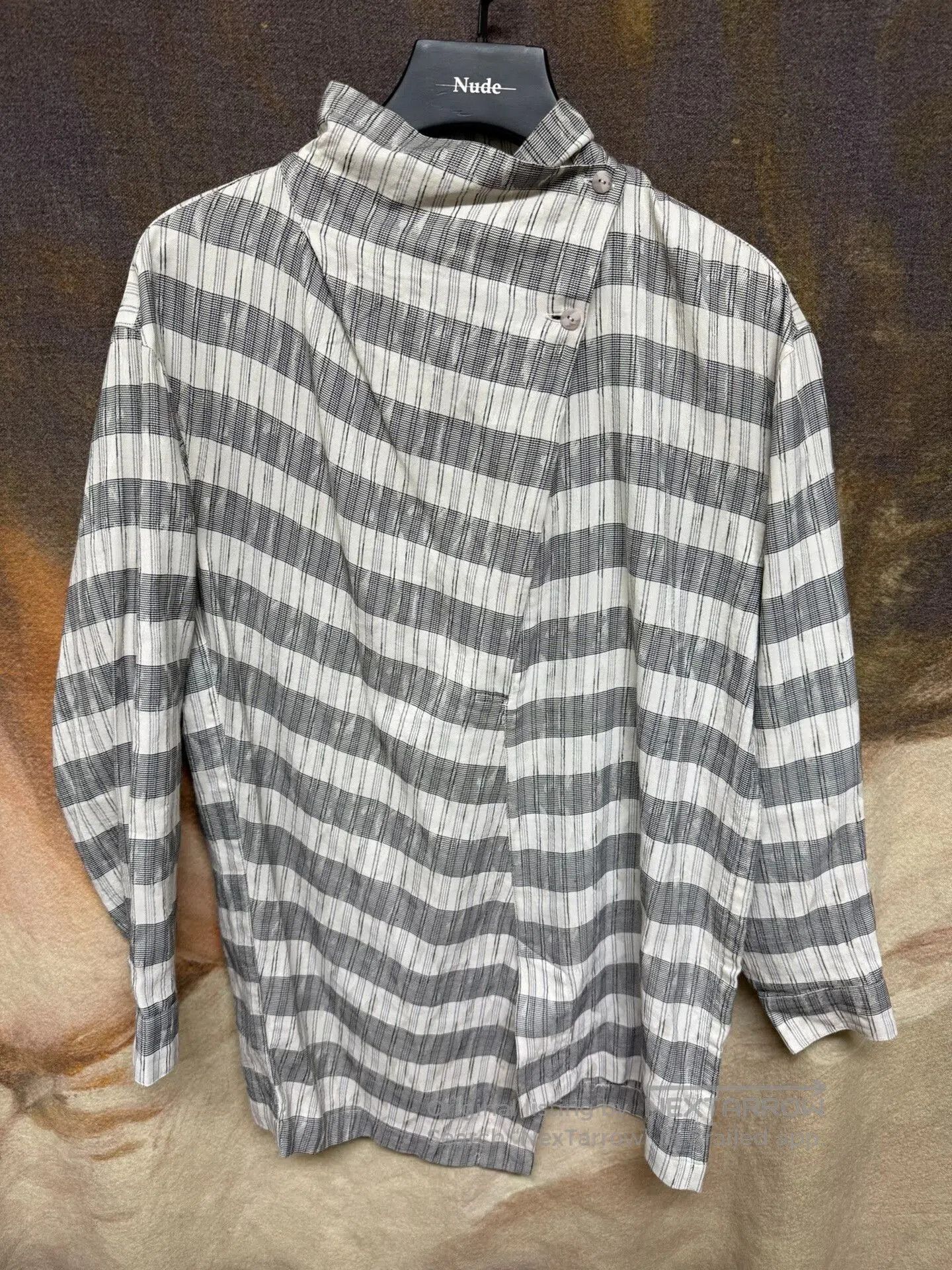 Issey Miyake issey miyake striped linen collar shirt. Size US M / EU 48-50 / 2 - 1 Thumbnail