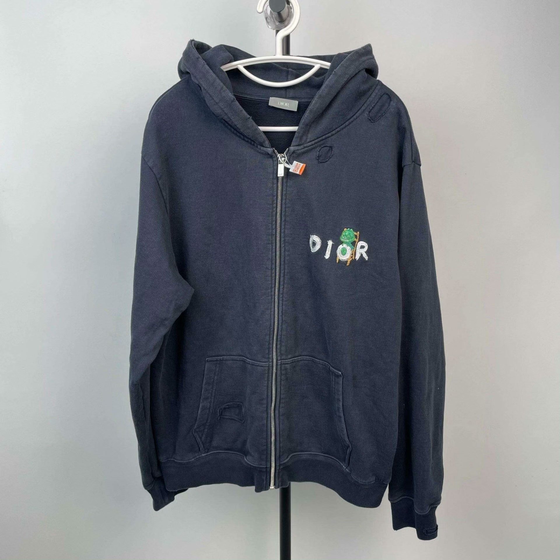 Dior Dior Black Hoodie XL Men Size US XL / EU 56 / 4 - 1 Thumbnail