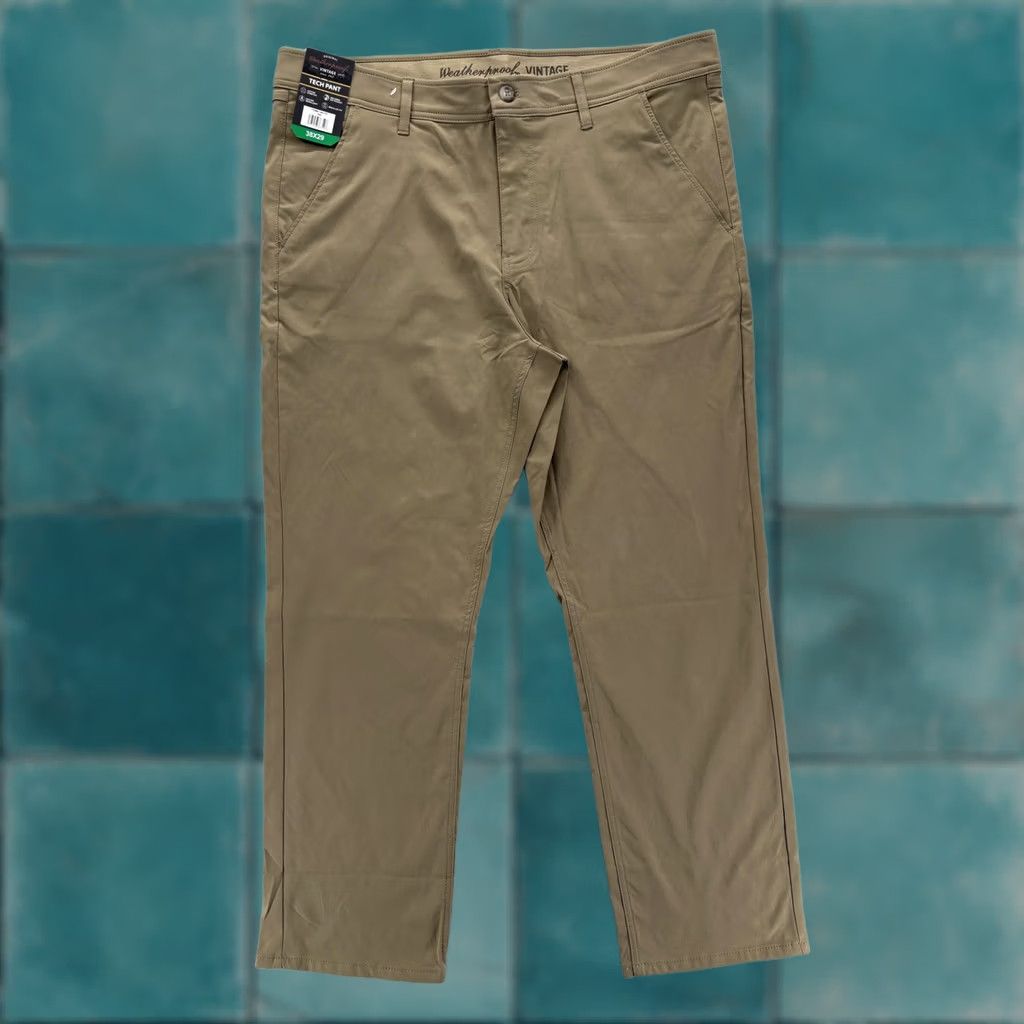 Weatherproof VINTAGE Weatherproof Tech Pant Mens 38x29 Beige Regular Chino Pants Stretch Water Resistant NWT Regular Fit Pocket Zipper 90s Travel Casual Mens Size US 38 / EU 54 - 1 Thumbnail