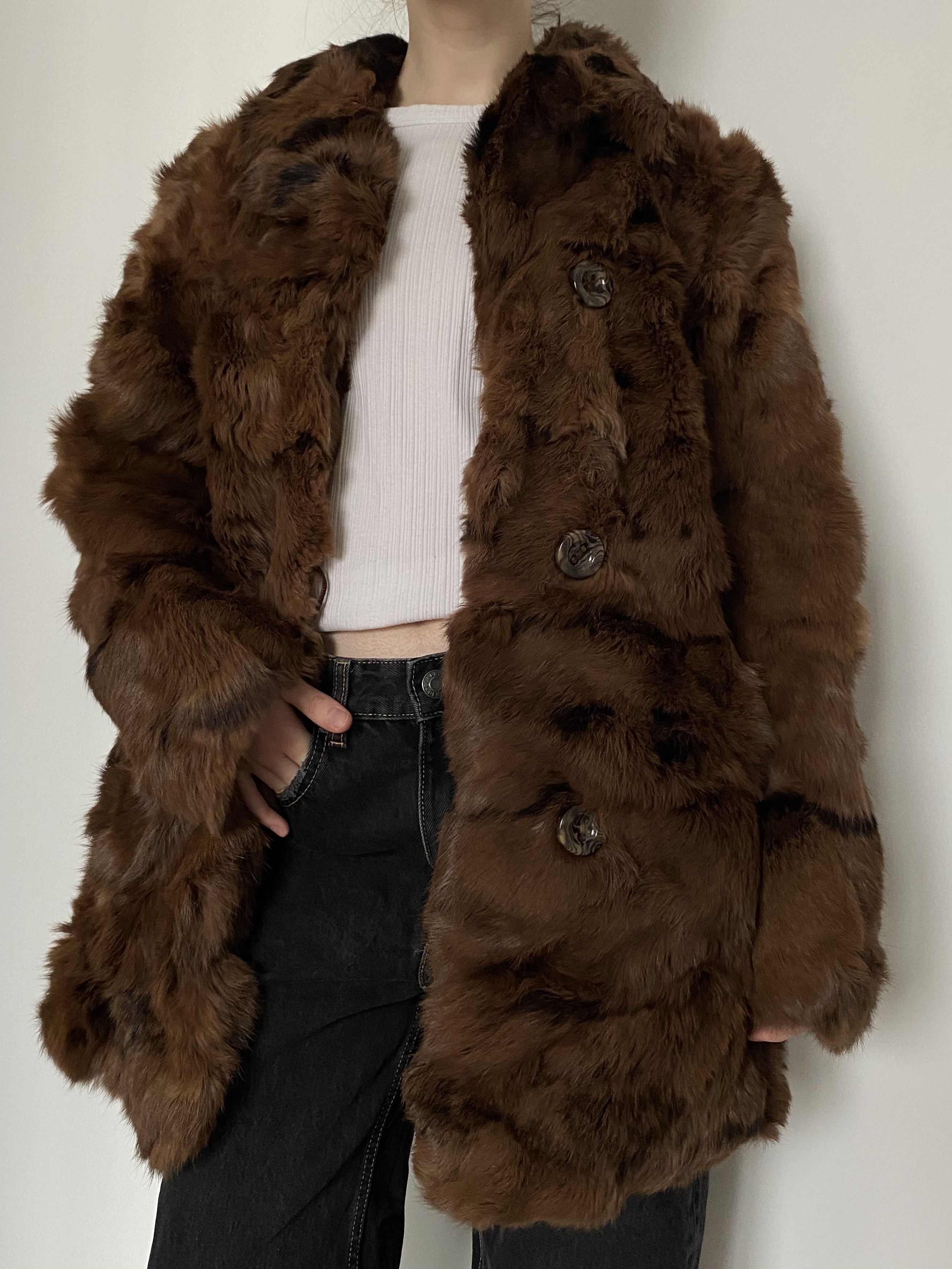 Other Vintage Rabbit Fur Coat Size M / US 6-8 / IT 42-44 - 2 Thumbnail