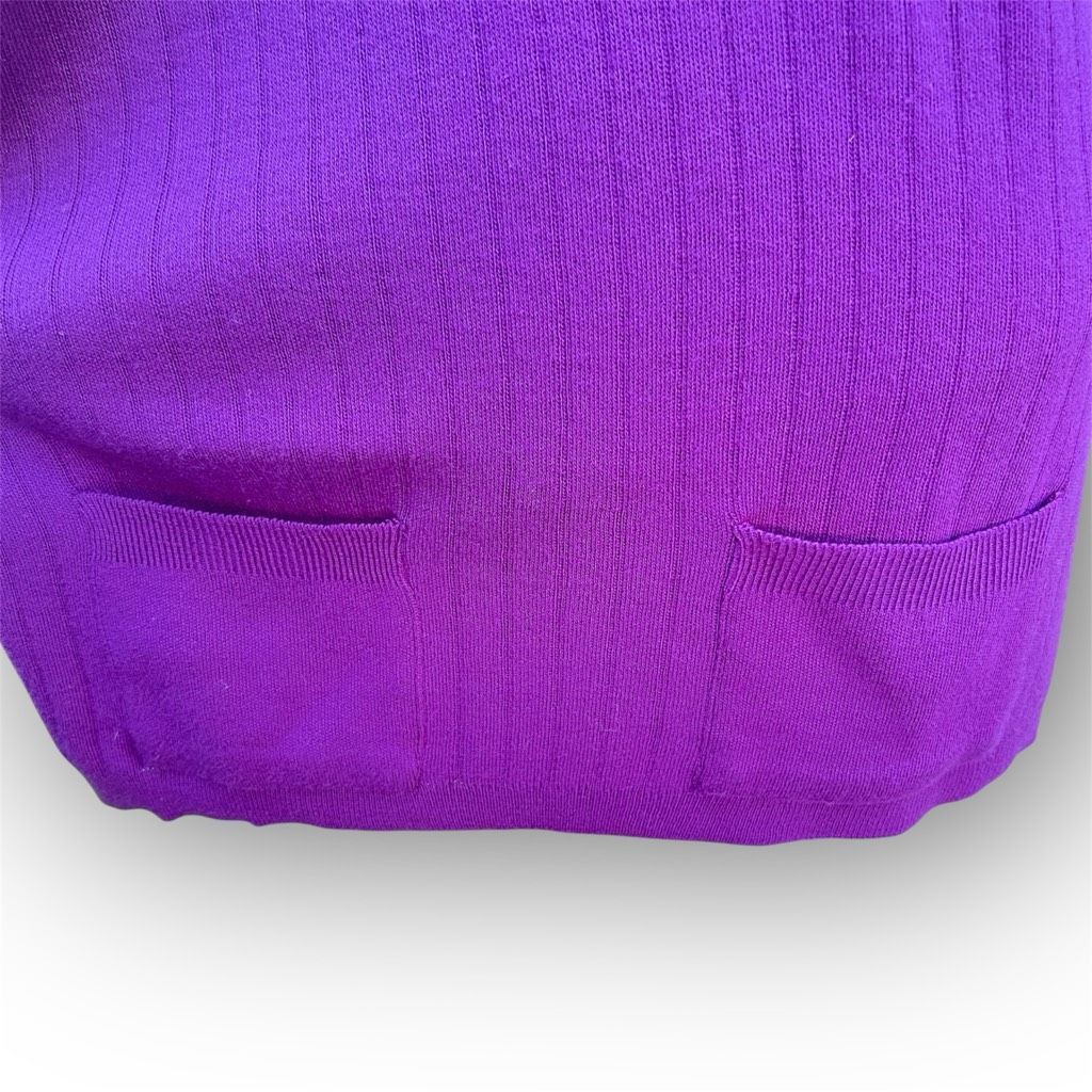 Vintage Kelly Stevens Vintage Purple Ribbed Mock Neck Long Sleeve Sw Size S / US 4 / IT 40 - 5 Thumbnail