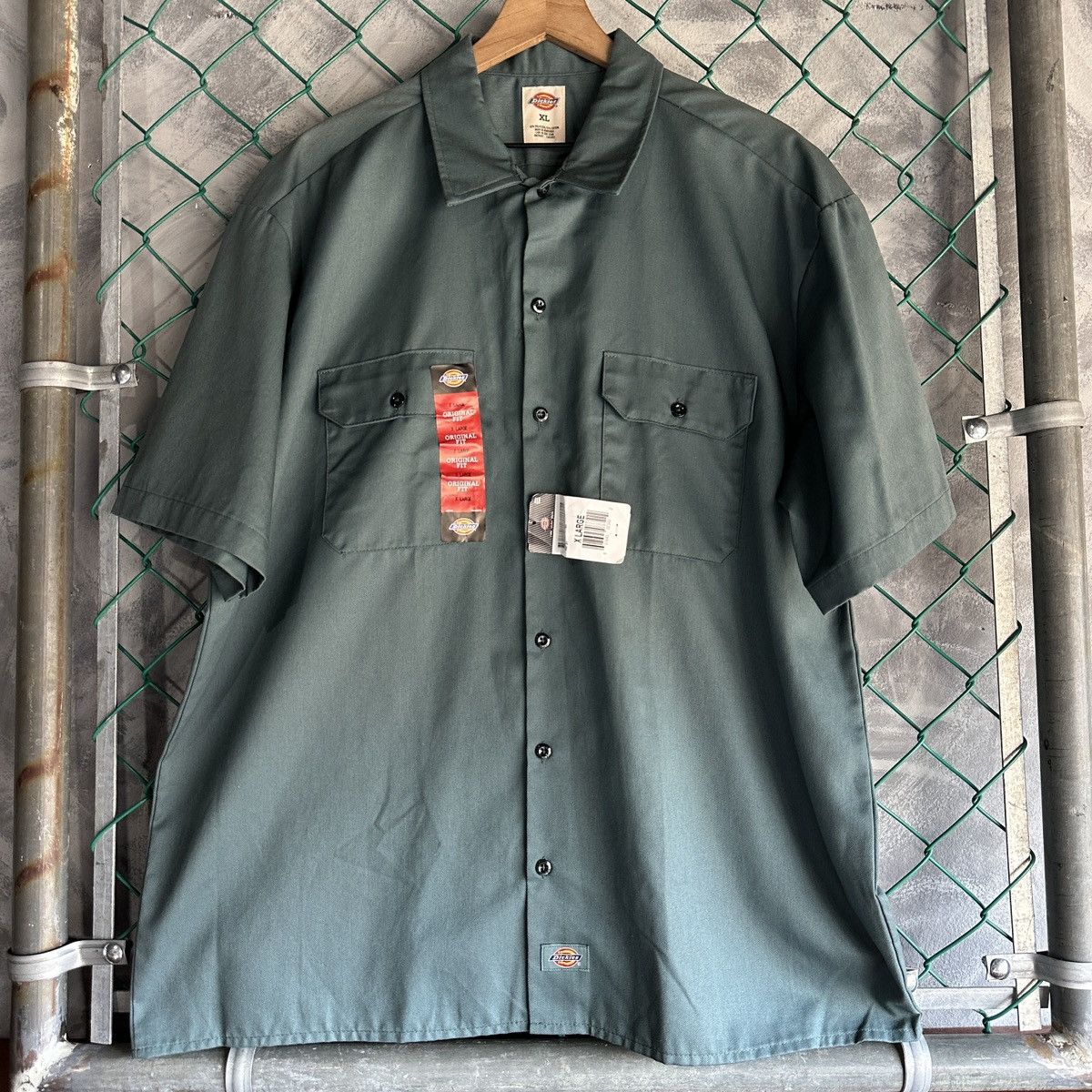 Dickies Dickies Button Up Shirt Mens XL Green New Workwear Mechanic Size US XL / EU 56 / 4 - 2 Thumbnail