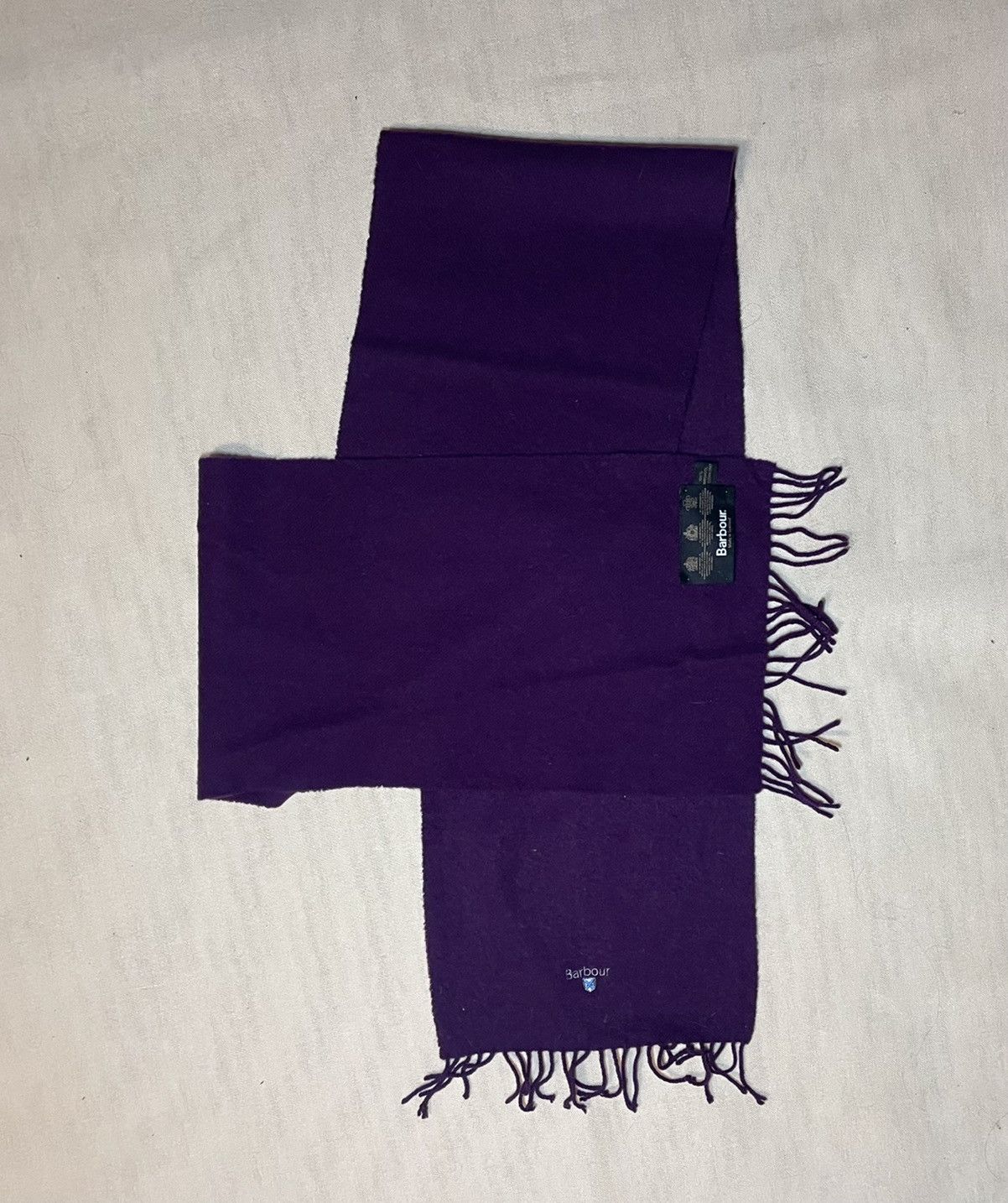 Barbour Barbour purple wool scarf Size ONE SIZE - 4 Thumbnail