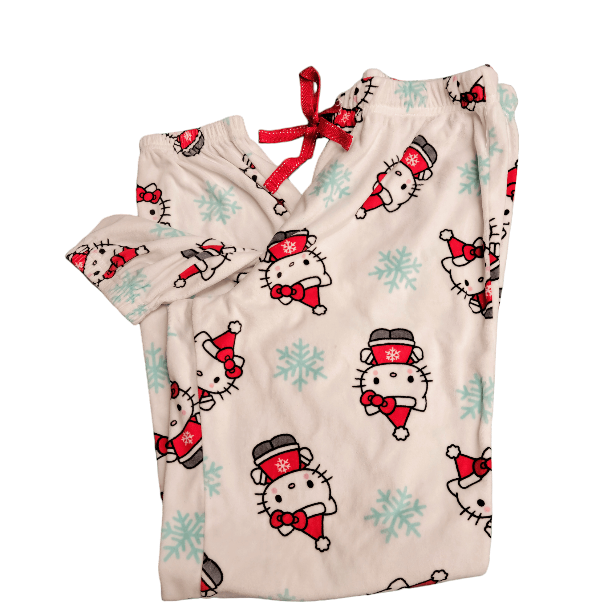 NBDN Nobrandedon Hello Kitty Christmas Pajamas Pants Size 27" / US 4 / IT 40 - 9 Thumbnail