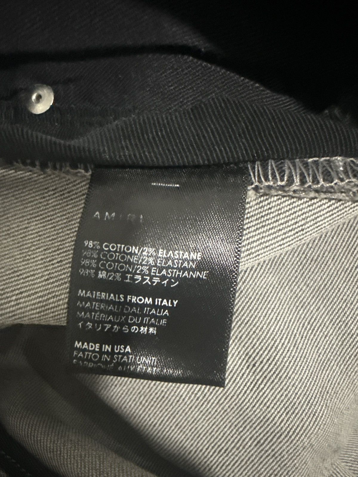 Amiri Amiri Size 34 Distressed Black Jeans - Designer Denim Size US 34 / EU 50 - 6 Thumbnail